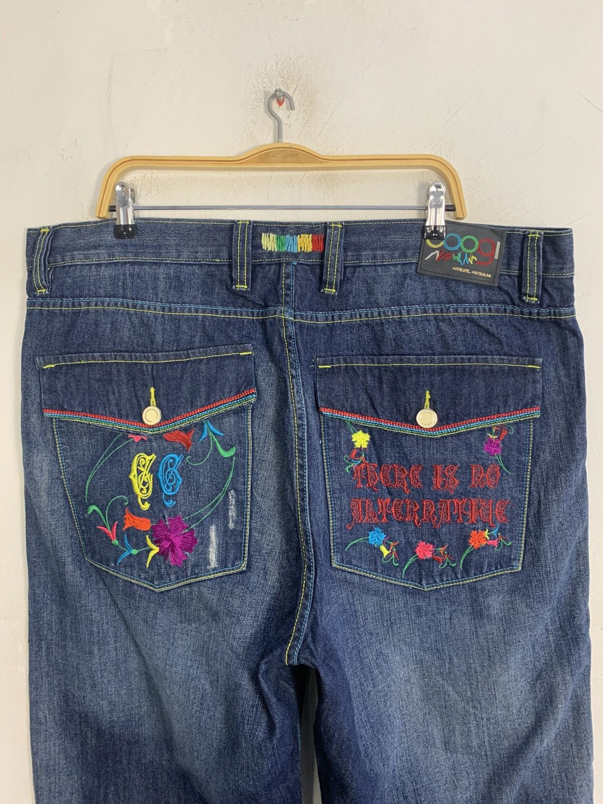 Coogi Coogi Australian Multicolor Embroidery Indigo Denim Baggy Size US 42 / EU 58 - 6 Thumbnail