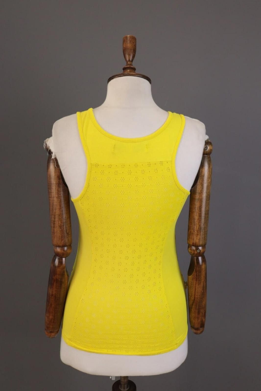 Designer E9 Yellow Printed Sleeveless Summer Top Shirt Size L Size L / US 10 / IT 46 - 9 Thumbnail