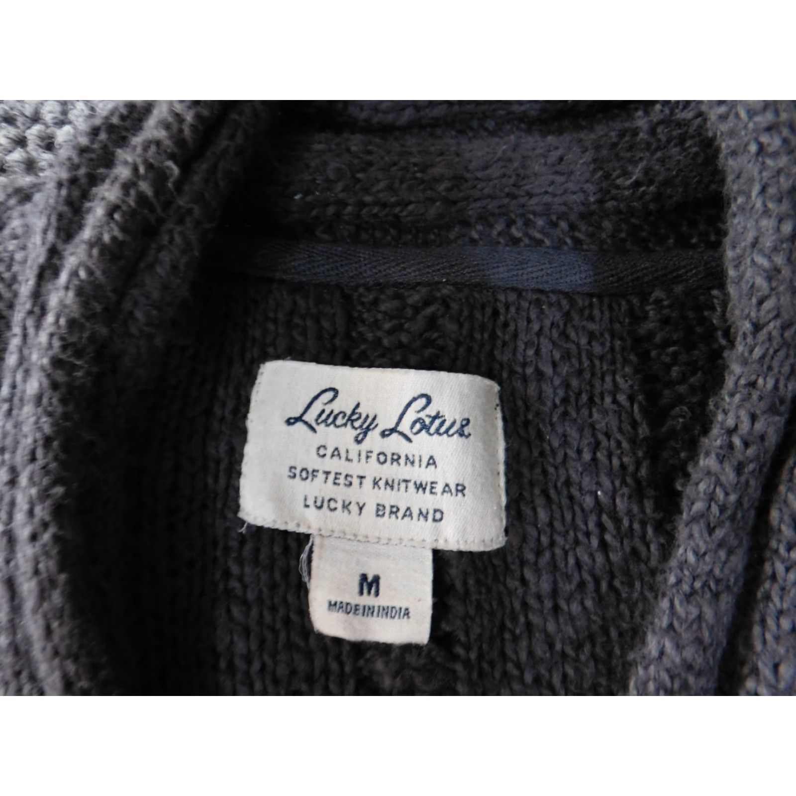 Lucky Brand Lucky Brand Sweater Cardigan Women XL Gray Mock-Neck Knit Cotton Polyester Stretch Casual Regular Shirt/Sweater Size XL / US 12-14 / IT 48-50 - 5 Thumbnail