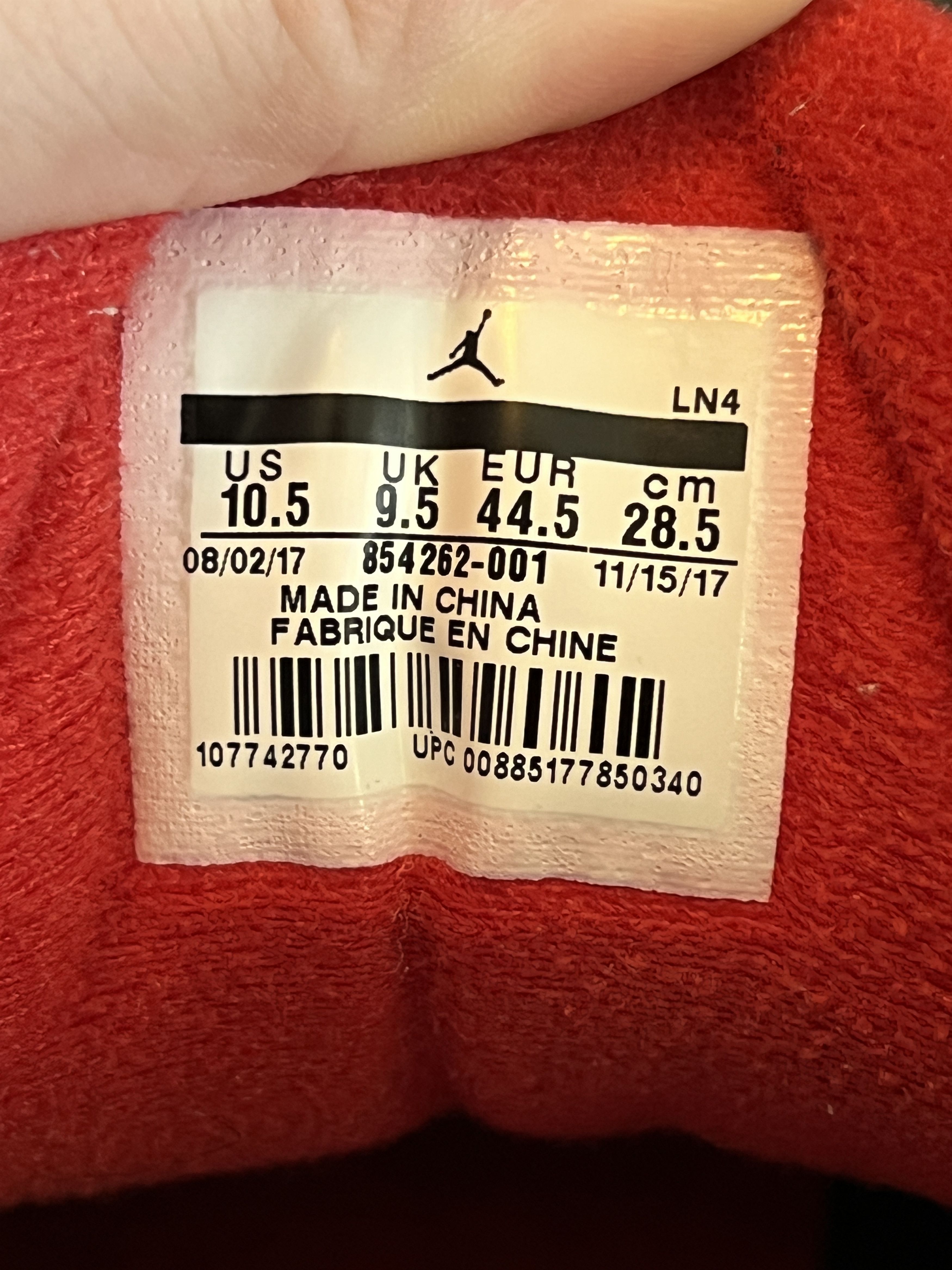 Jordan Brand Air Jordan 3 Retro "Black Cement" (2018) Size US 10.5 / EU 43-44 - 12 Thumbnail