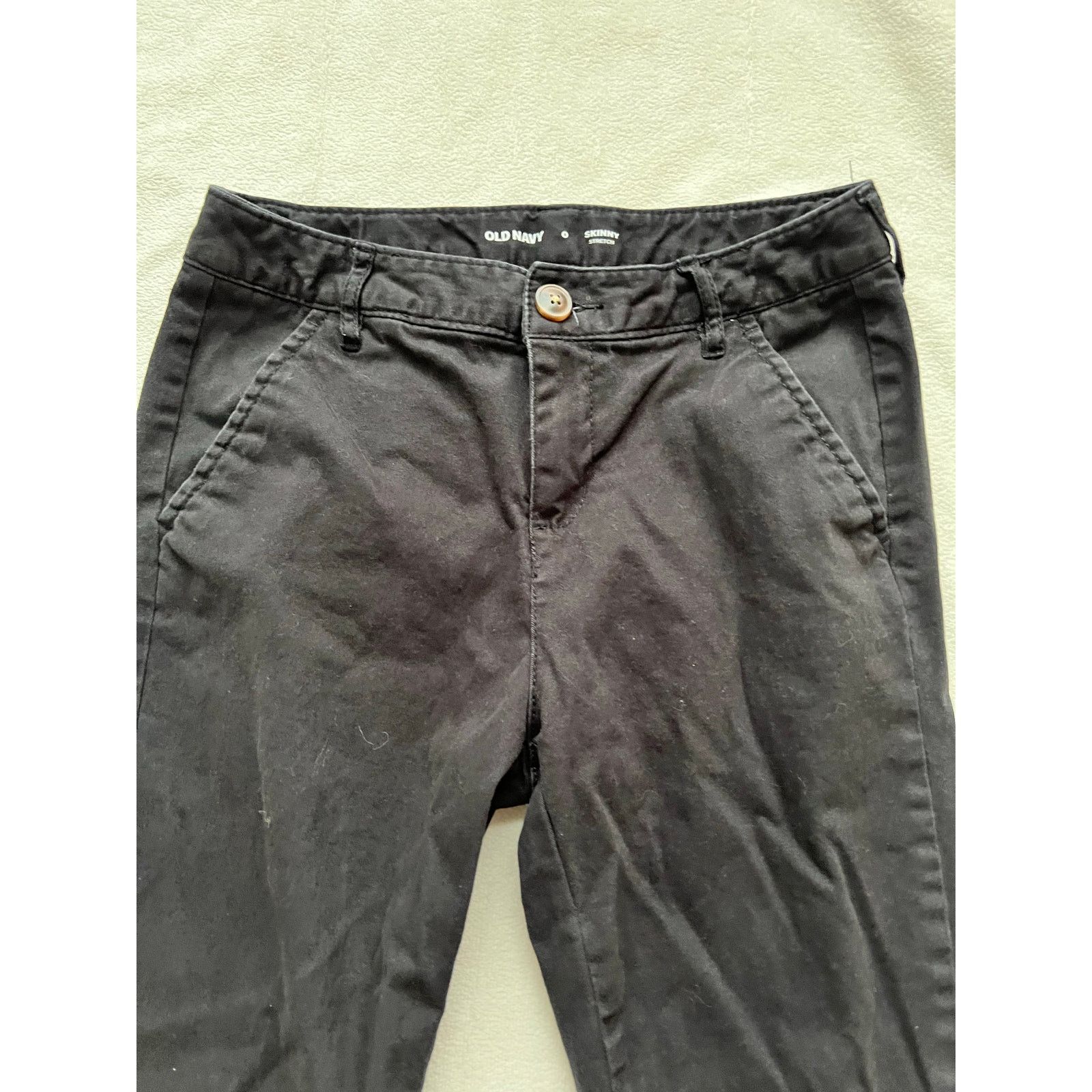 Old Navy Old Navy Midrise Skinny Stretch Black Jeans Size 0 Size 25" / US 0 / IT 36 - 2 Thumbnail