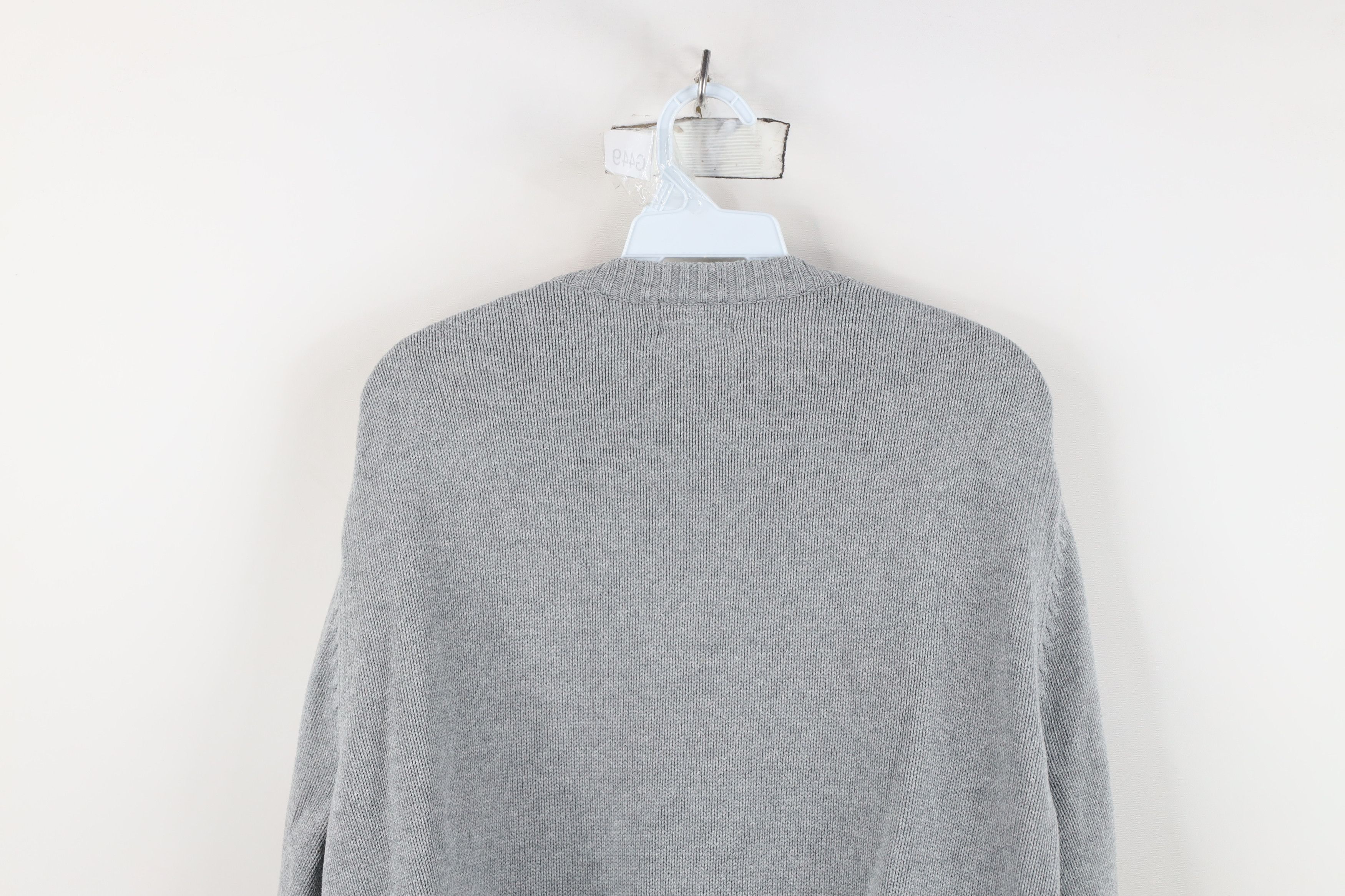 L.L. Bean Vintage 90s LL Bean Blank Cotton Knit Crewneck Sweater Gray Size US XL / EU 56 / 4 - 10 Thumbnail