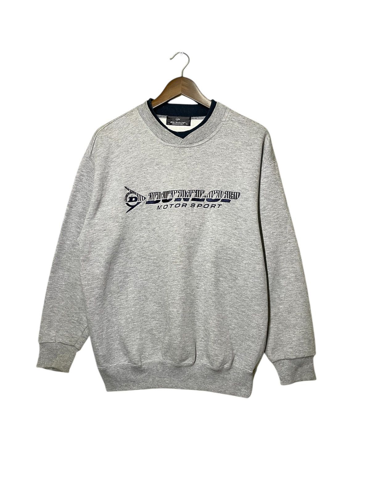 Dunlop × Vintage 90s dunlop motorsport embroidered big logo sweatshirt Size US M / EU 48-50 / 2 - 1 Thumbnail
