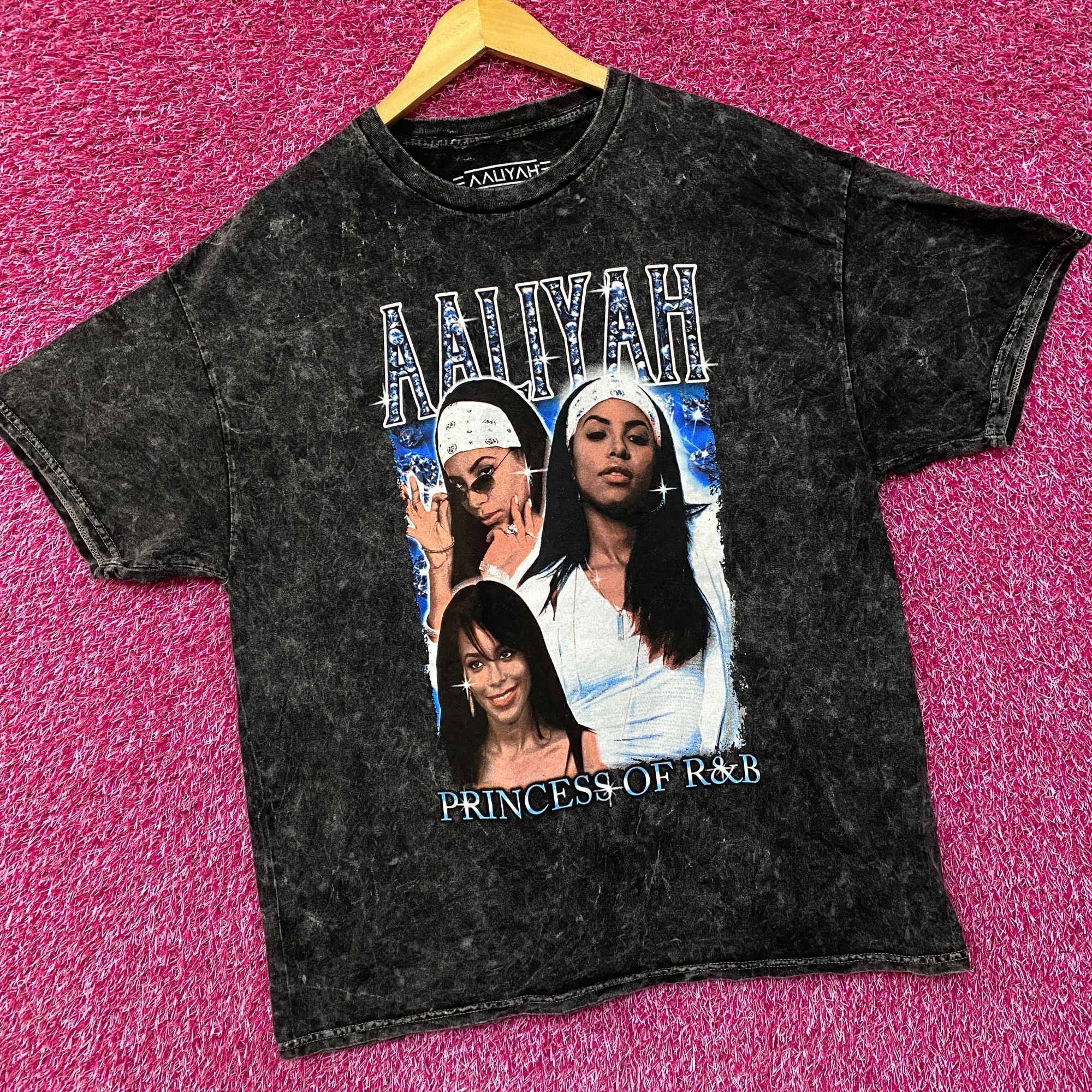Rap Tees Aaliyah Princess Of RnB mineral Wash Tshirt size Large Size US L / EU 52-54 / 3 - 3 Thumbnail