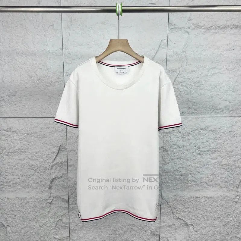 Thom Browne Thom Browne White Cotton Men's T-shirt . Size US M / EU 48-50 / 2 - 1 Thumbnail