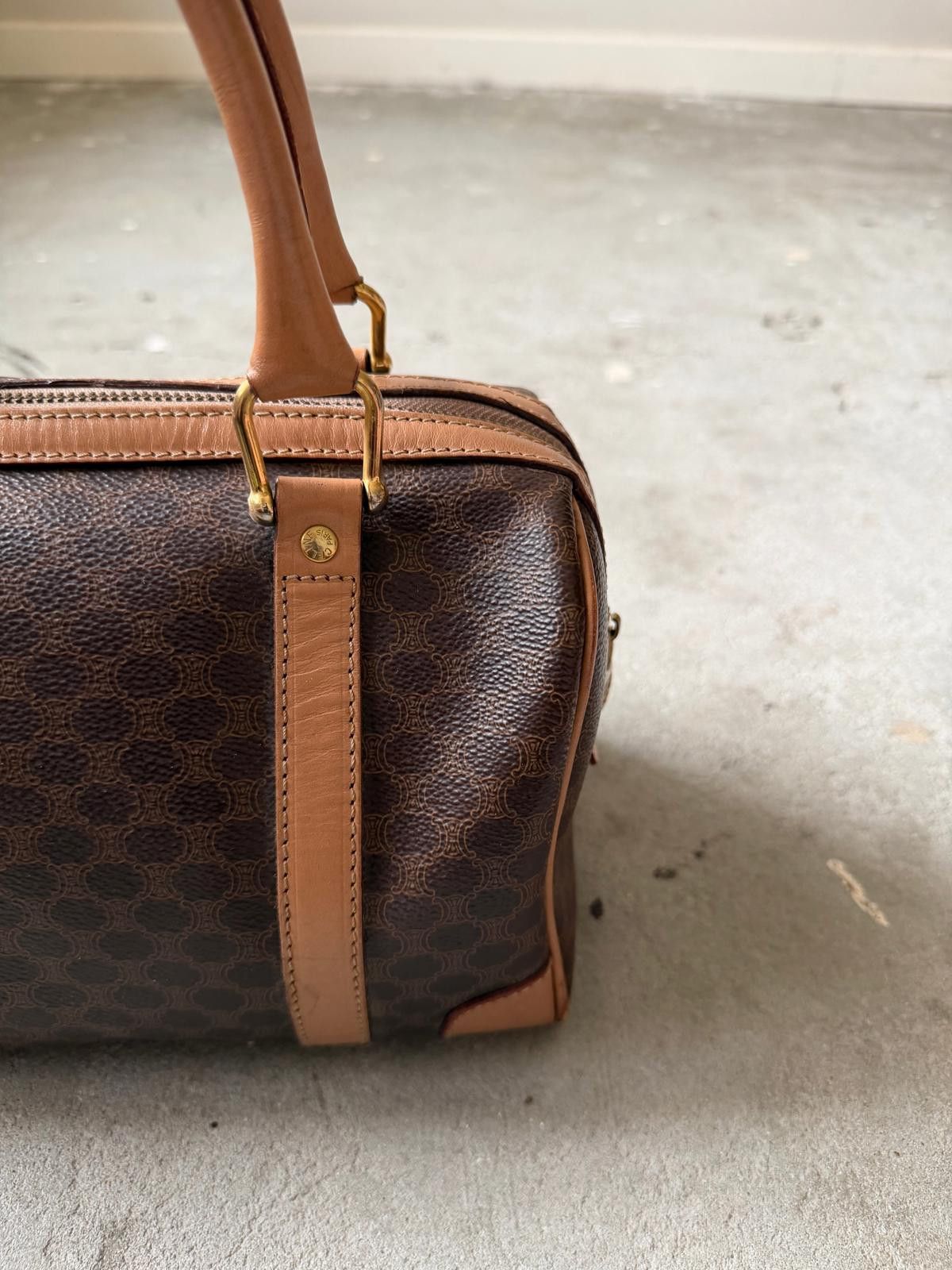 Celine Celine Macadam Boston Bag Brown/Beige Size ONE SIZE - 9 Thumbnail