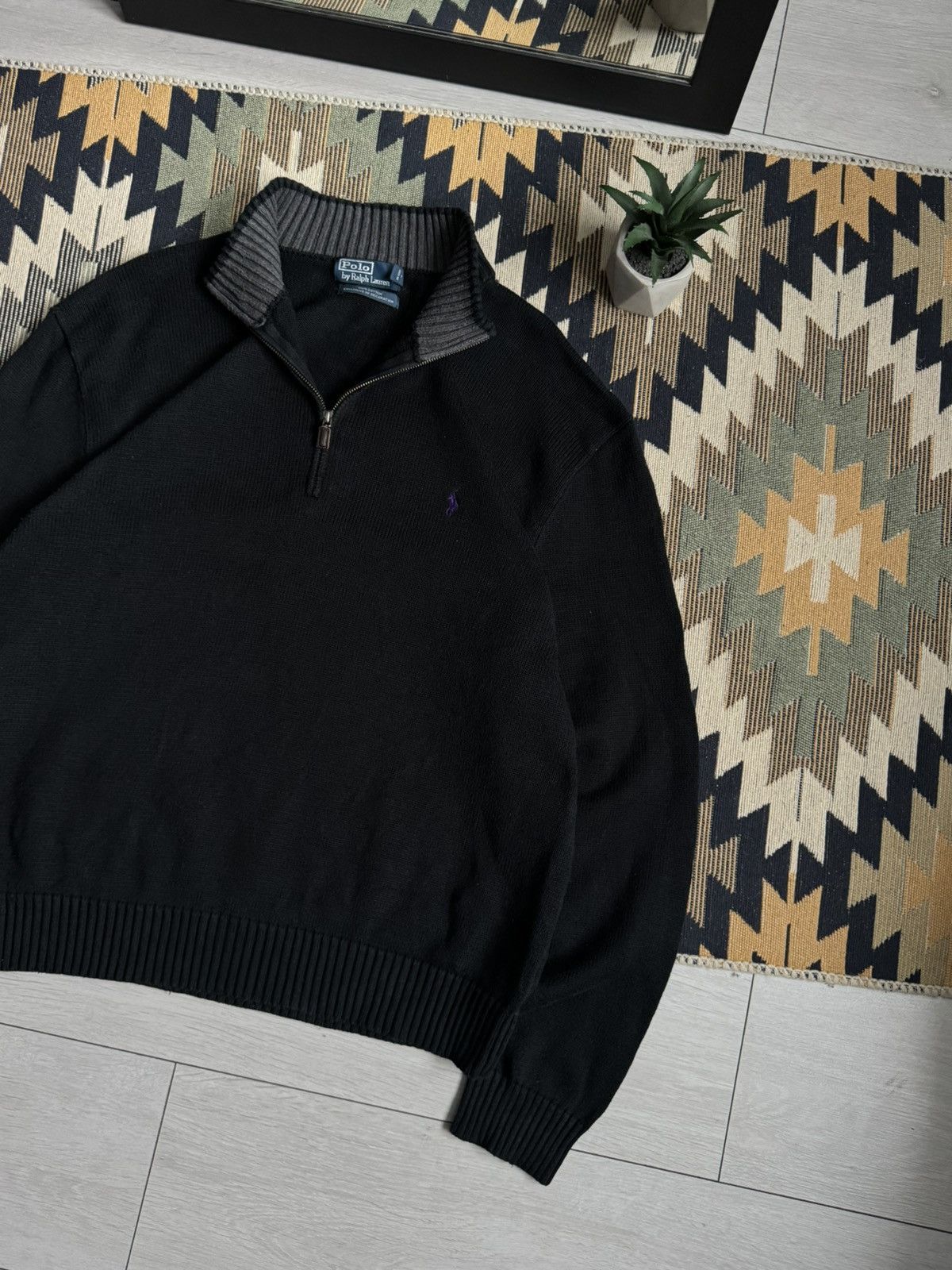 Polo Ralph Lauren Vintage 90’s Polo Ralph Lauren 1/3 Zip Sweater Size US XXL / EU 58 / 5 - 3 Thumbnail