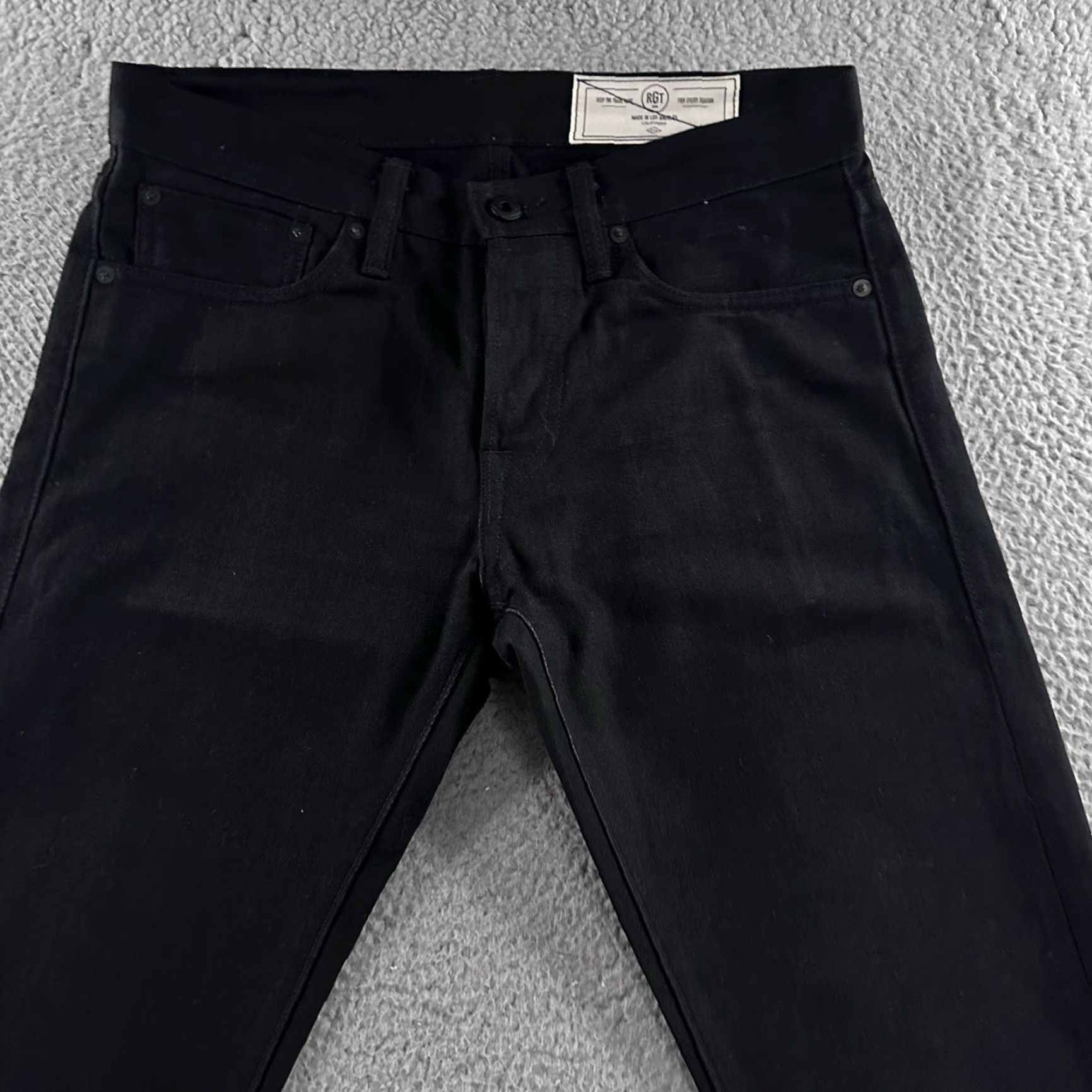 Rogue Territory RGT Mens Jeans Black Size 30x28 SK Skinny Signature Six Pocket Selvedge Denim Mens Jeans Black 30x28 Skinny Six Pocket Selvedge Denim Size US 30 / EU 46 - 2 Thumbnail