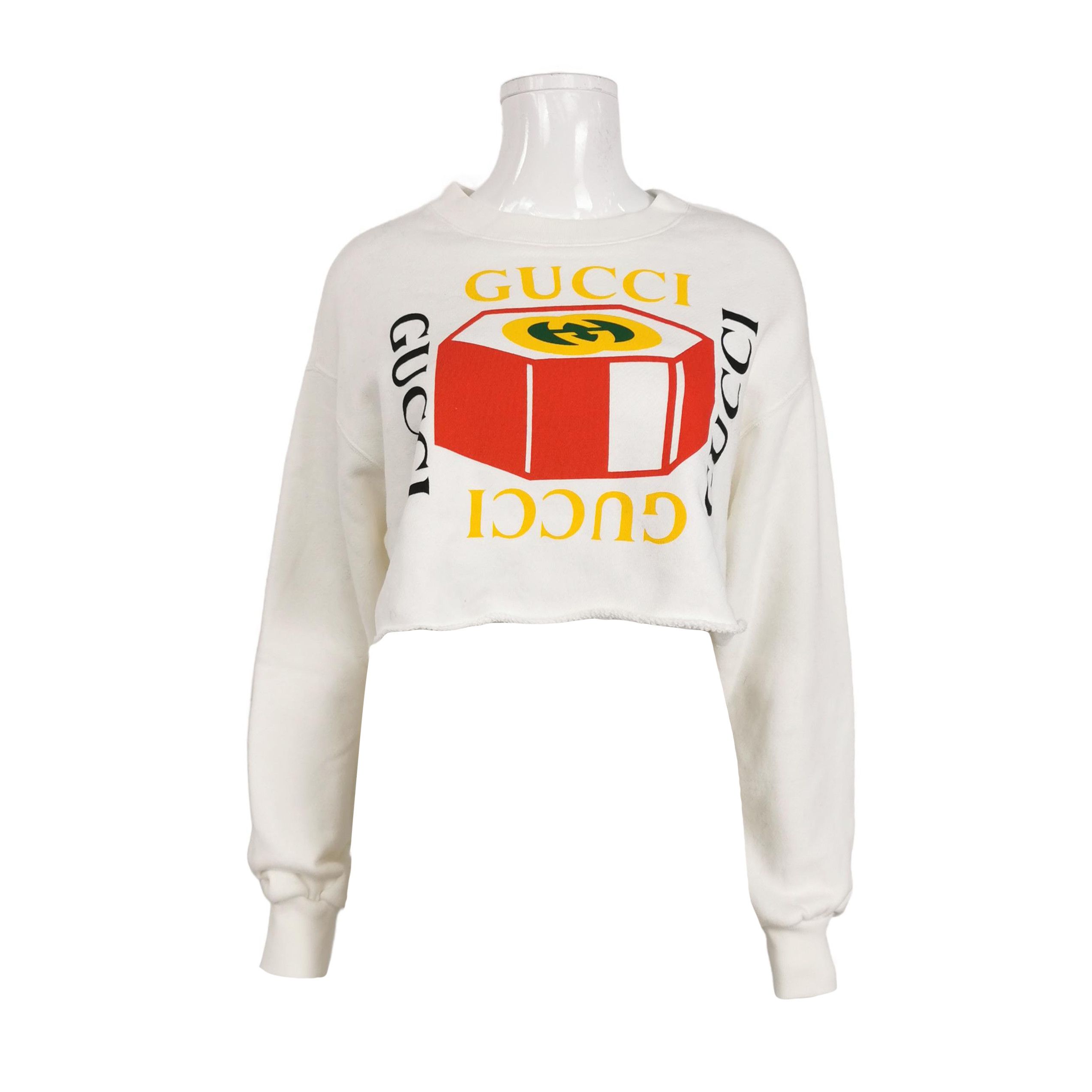 Gucci Gucci Logo Sweatshirt White Size XXS Size US XXS / EU 40 - 1 Thumbnail