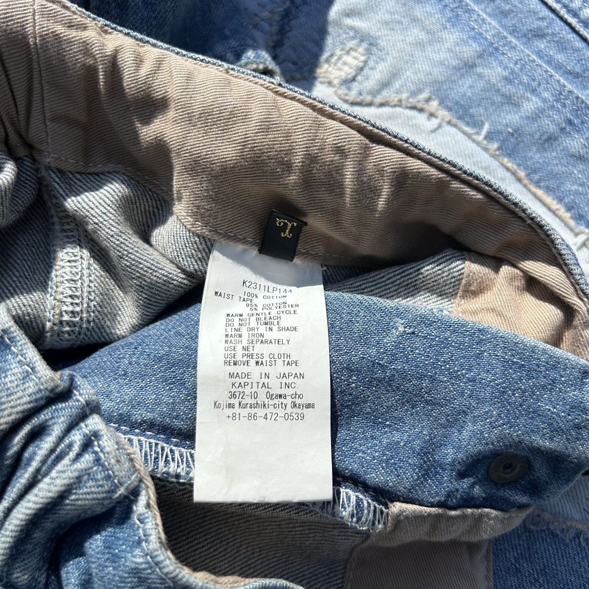 Kapital Kountry Kapital Damaged Denim Patchwork Painter Pants Made in Japan Size US 32 / EU 48 - 7 Thumbnail