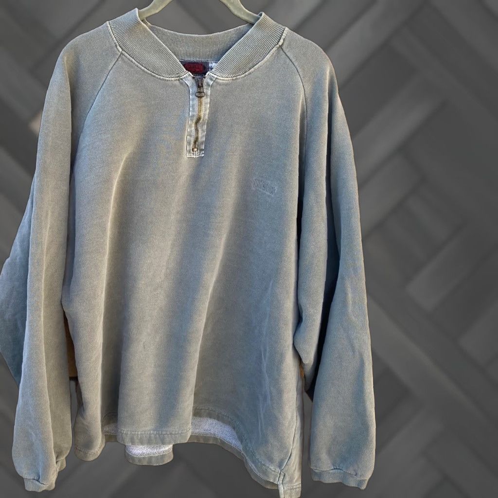 Quiksilver VINTAGE Quicksilver Sweatshirt Raglan Henley Zipper Pullover Green XL Men Long Sleeve Casual Beach 80s 90s Size US XL / EU 56 / 4 - 1 Thumbnail