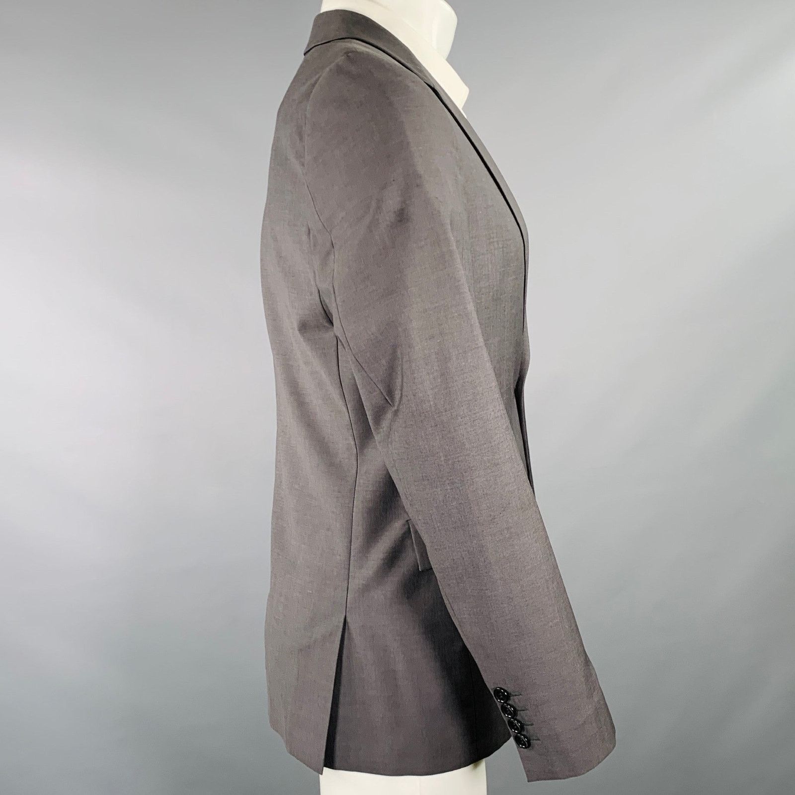 Paul Smith Size 38 Grey Wool Mohair Single Breasted Sport Coat Size 38R - 2 Thumbnail