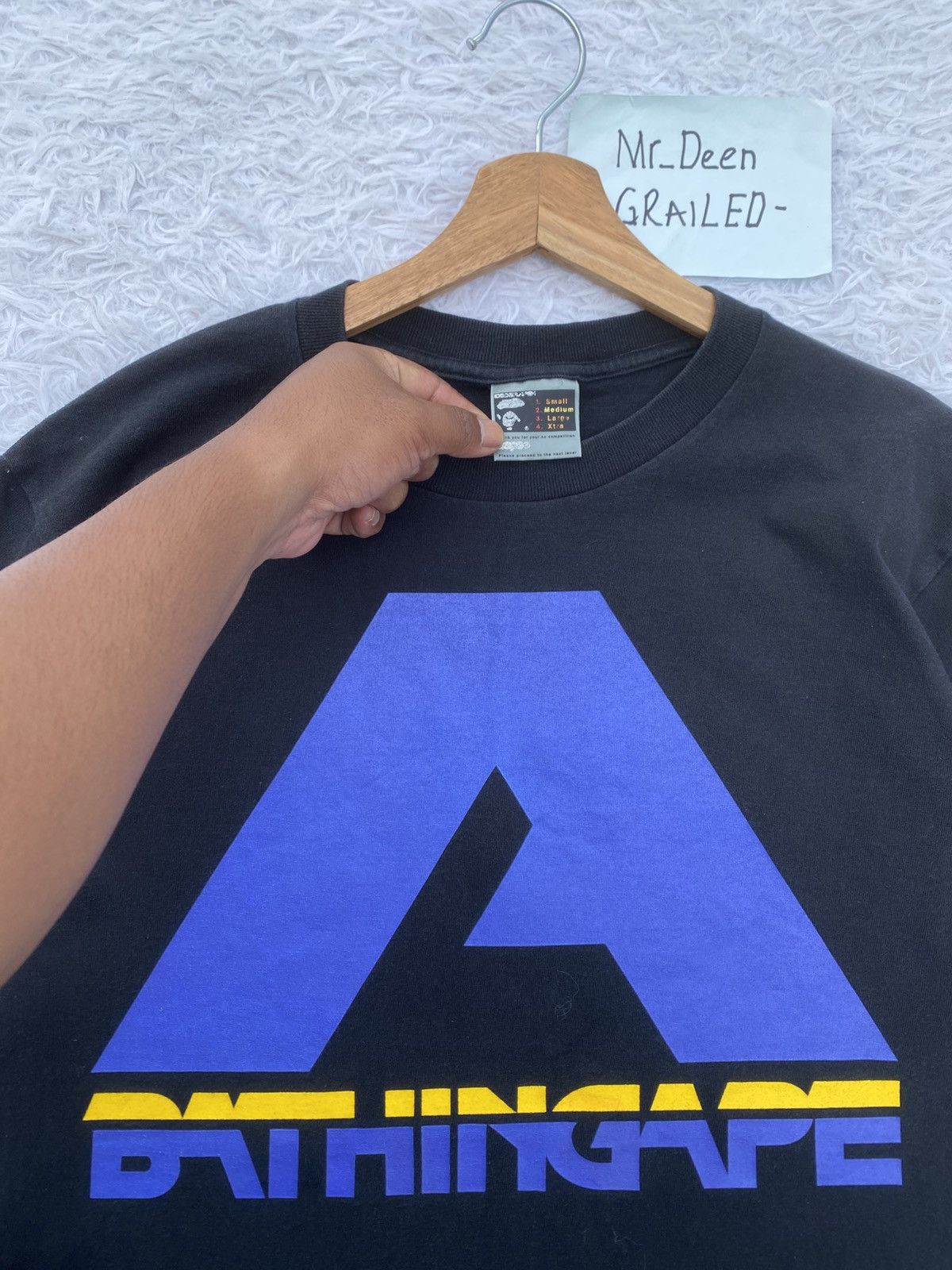 Bape Rare Vintage A Bathing Ape Black Tshirt Ideograph Size US M / EU 48-50 / 2 - 10 Thumbnail