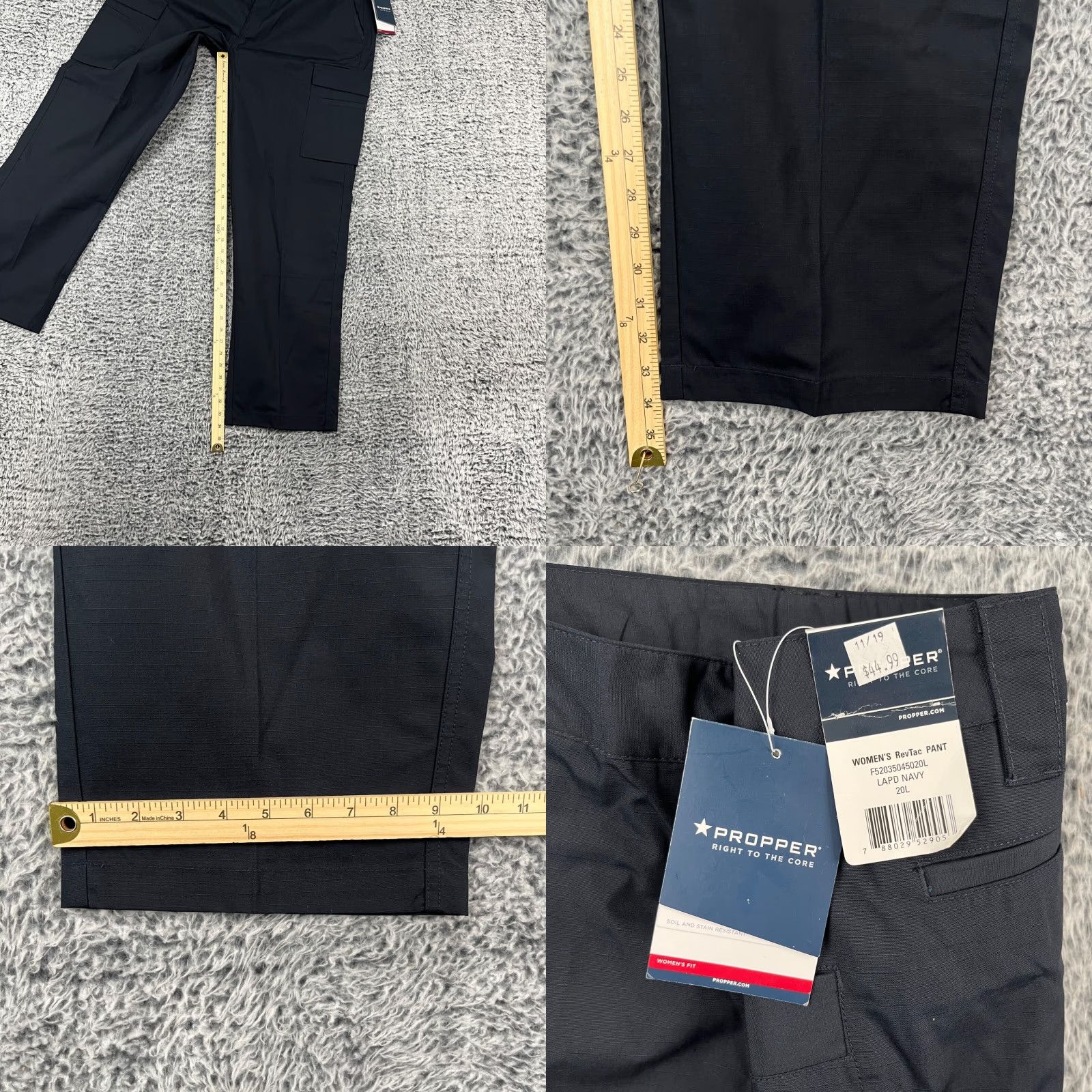 Propper Propper Tactical Pants Womens 20 LAPD Navy RevTac Ripstop Cargo Uniform Size 42" / US 20 - 9 Thumbnail