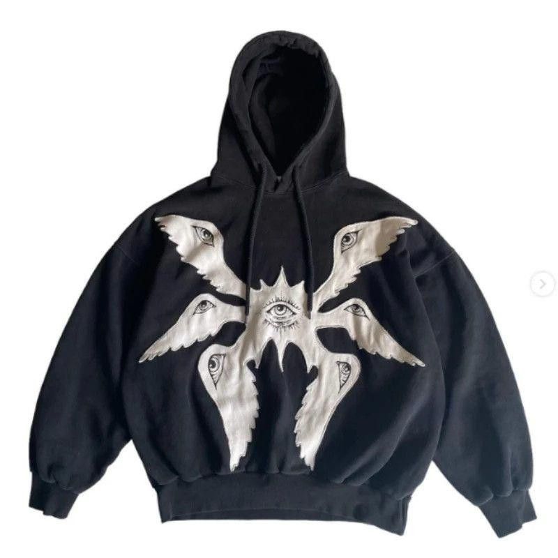 Japanese Brand EYE Graphic Pullover Black Hoodie Size US L / EU 52-54 / 3 - 2 Thumbnail