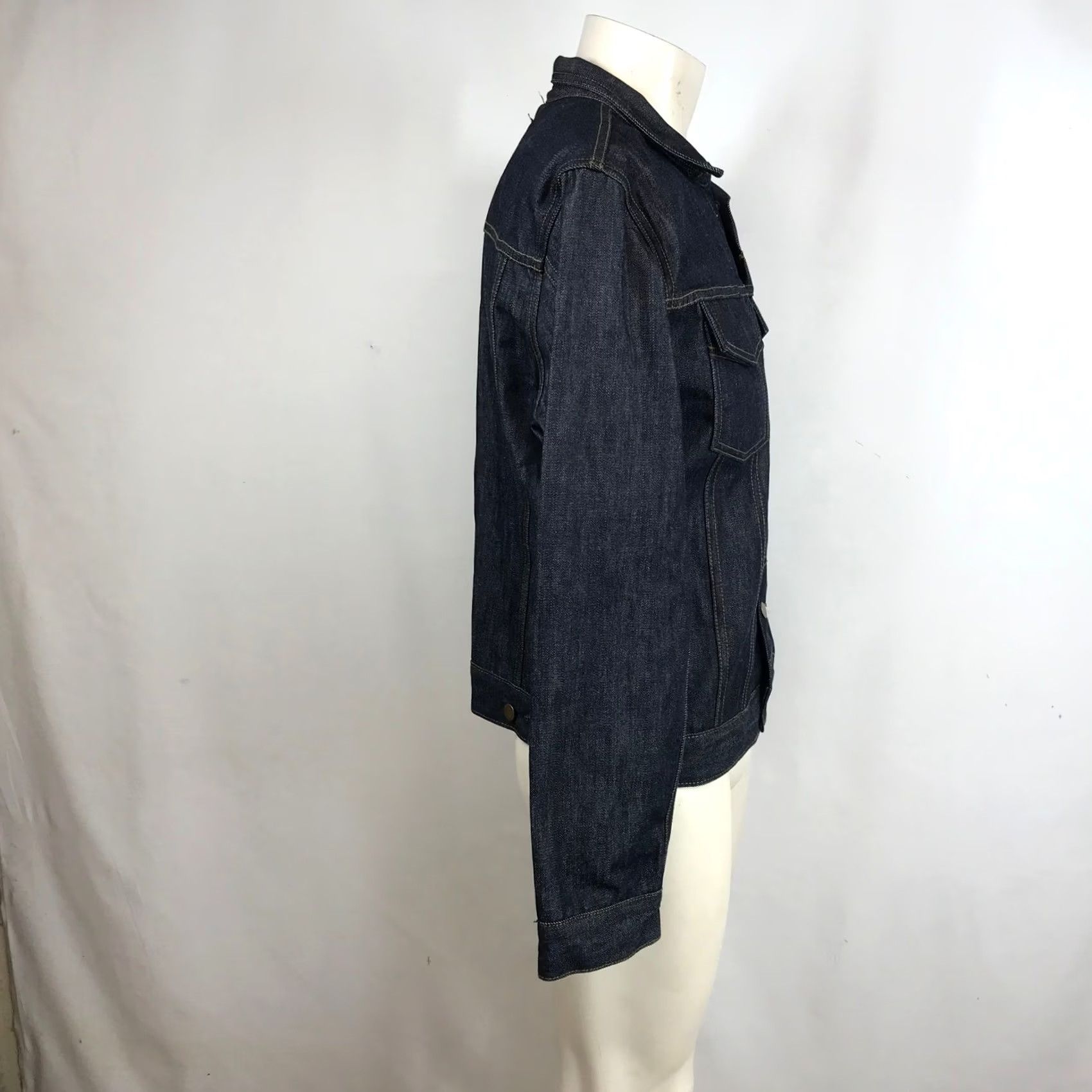Vintage VINTAGE Skid Row Denim Academy Jacket Trucker Denim Men L Dark Indigo Size US L / EU 52-54 / 3 - 4 Thumbnail