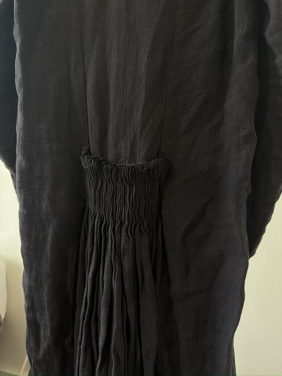 Uma Wang Black Linen Cassock Coat Size M / US 6-8 / IT 42-44 - 3 Thumbnail