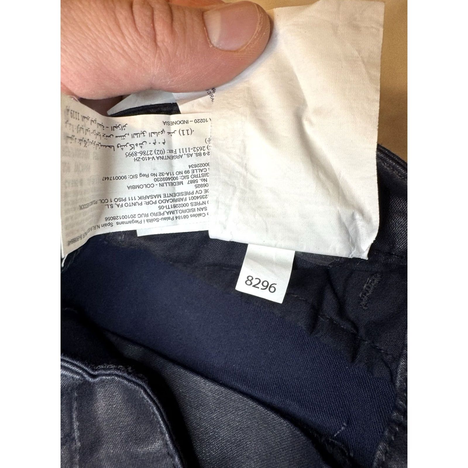 Mango Mango Belle Dark Blue Cotton Pants Stretch Fit Shimmer Women’s 8 Size 30" / US 8 / IT 44 - 7 Thumbnail