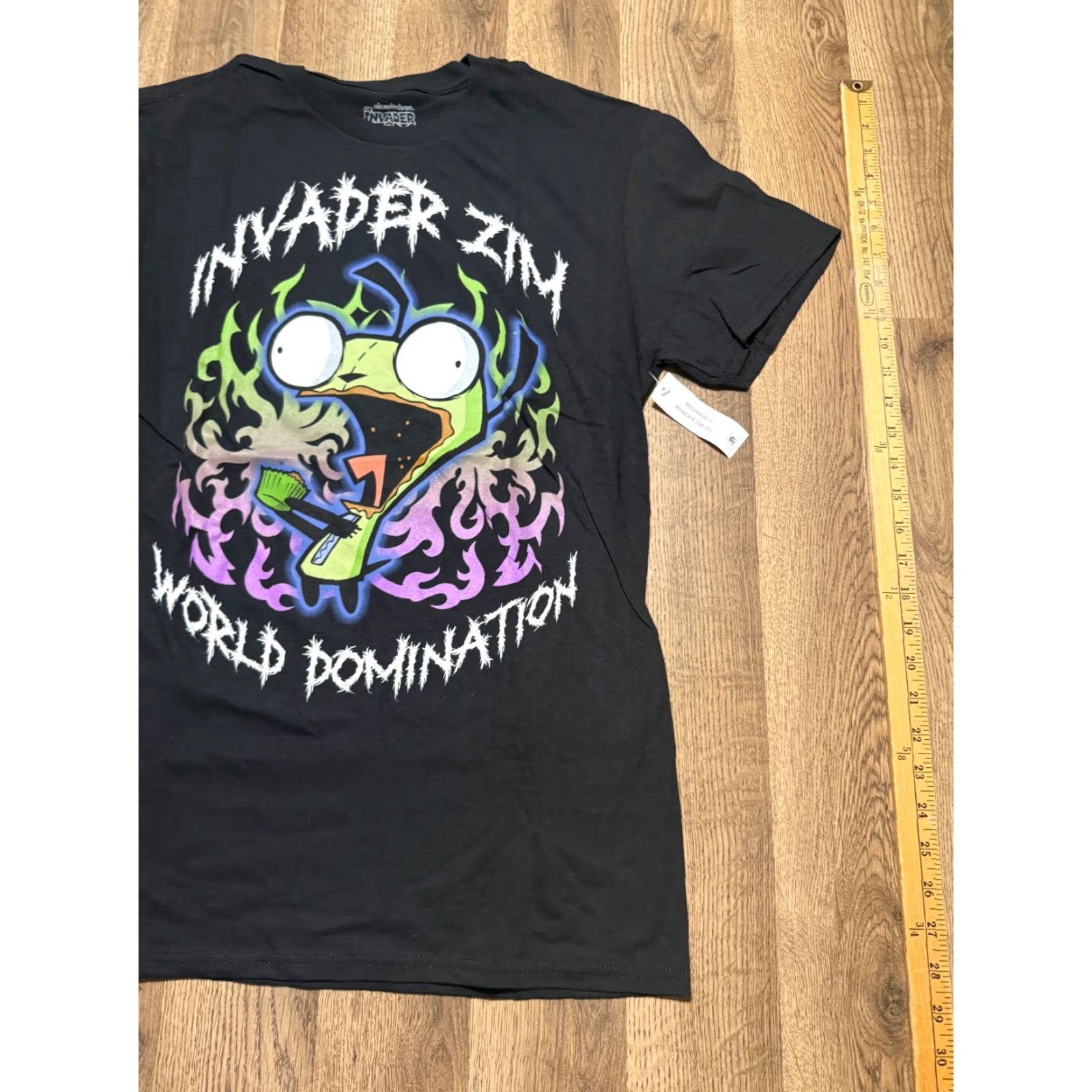 Nickelodeon Nickelodeon Shirt Men’s Size Medium Black Invader Zim World Domination T-Shirt Graphic Print Crew Neck Short Sleeve Cartoon 90s Mens Size US M / EU 48-50 / 2 - 4 Thumbnail