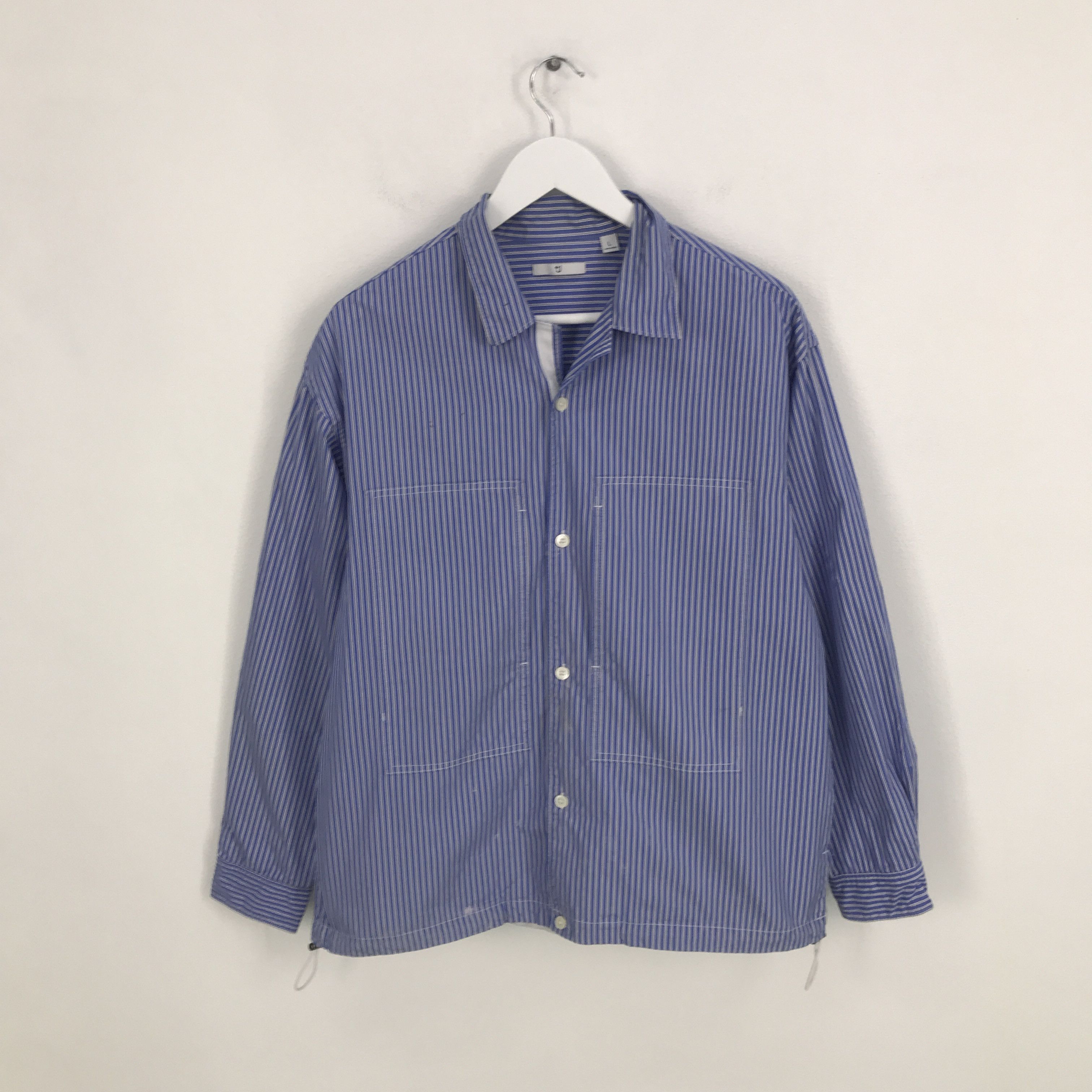 Jil Sander × Uniqlo Rare Jil Sander x striped uniqlo button jacket Size US L / EU 52-54 / 3 - 1 Thumbnail