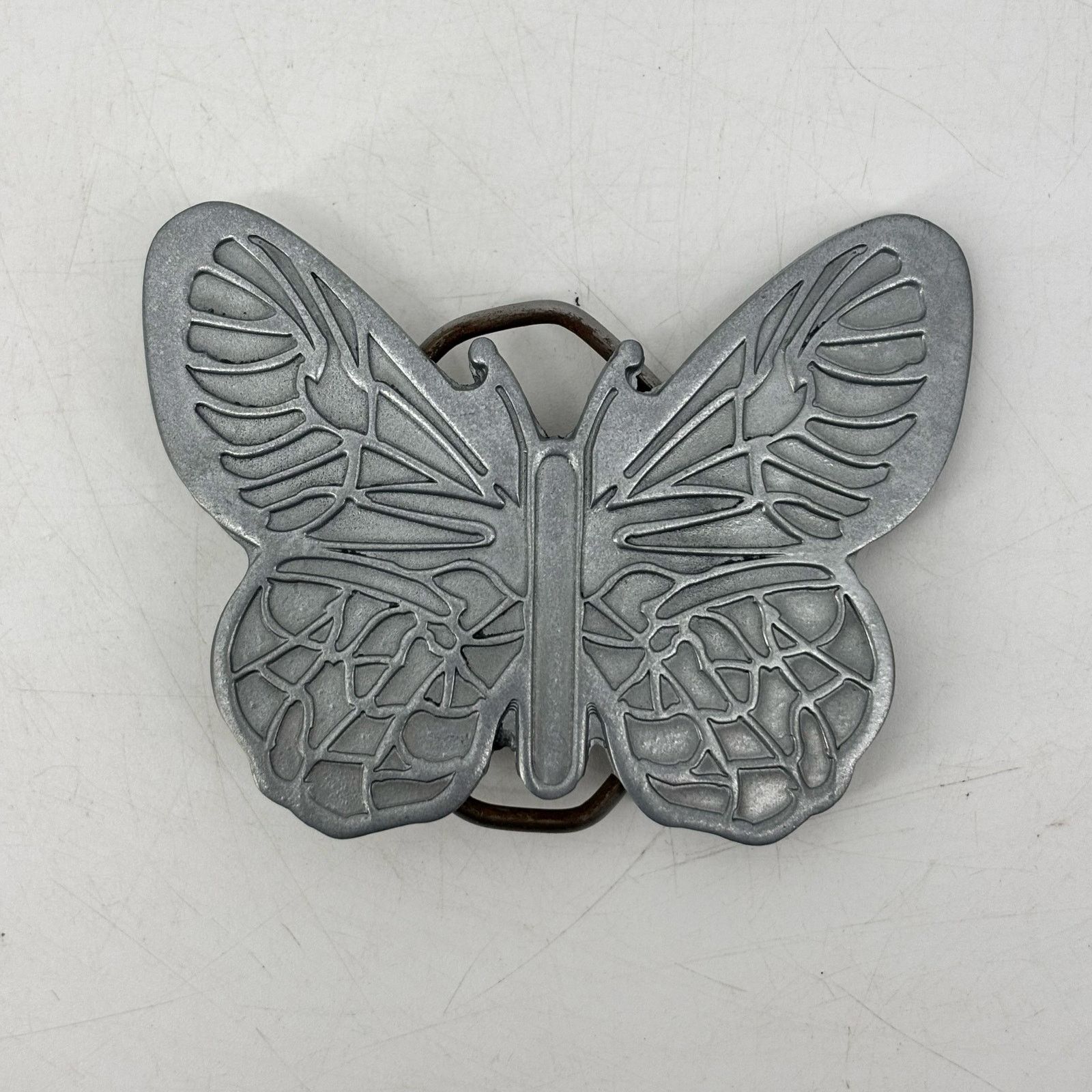 Vintage Butterfly Belt Buckle Pewter Women's Boho Western Festival Size ONE SIZE - 1 Thumbnail