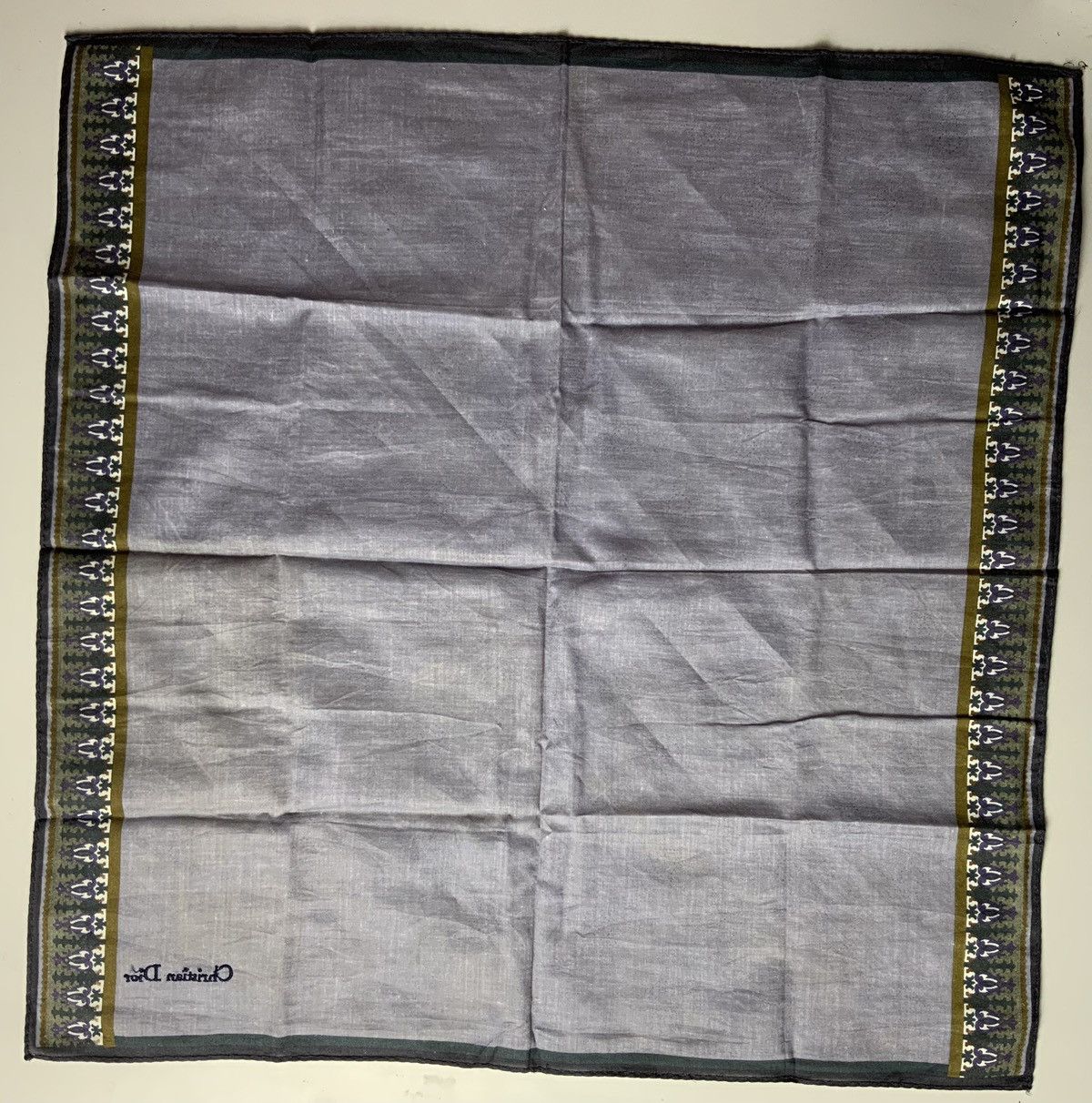 Christian Dior Monsieur Christian Dior Spellout Embroidery Handkerchief/Bandana Size ONE SIZE - 4 Thumbnail