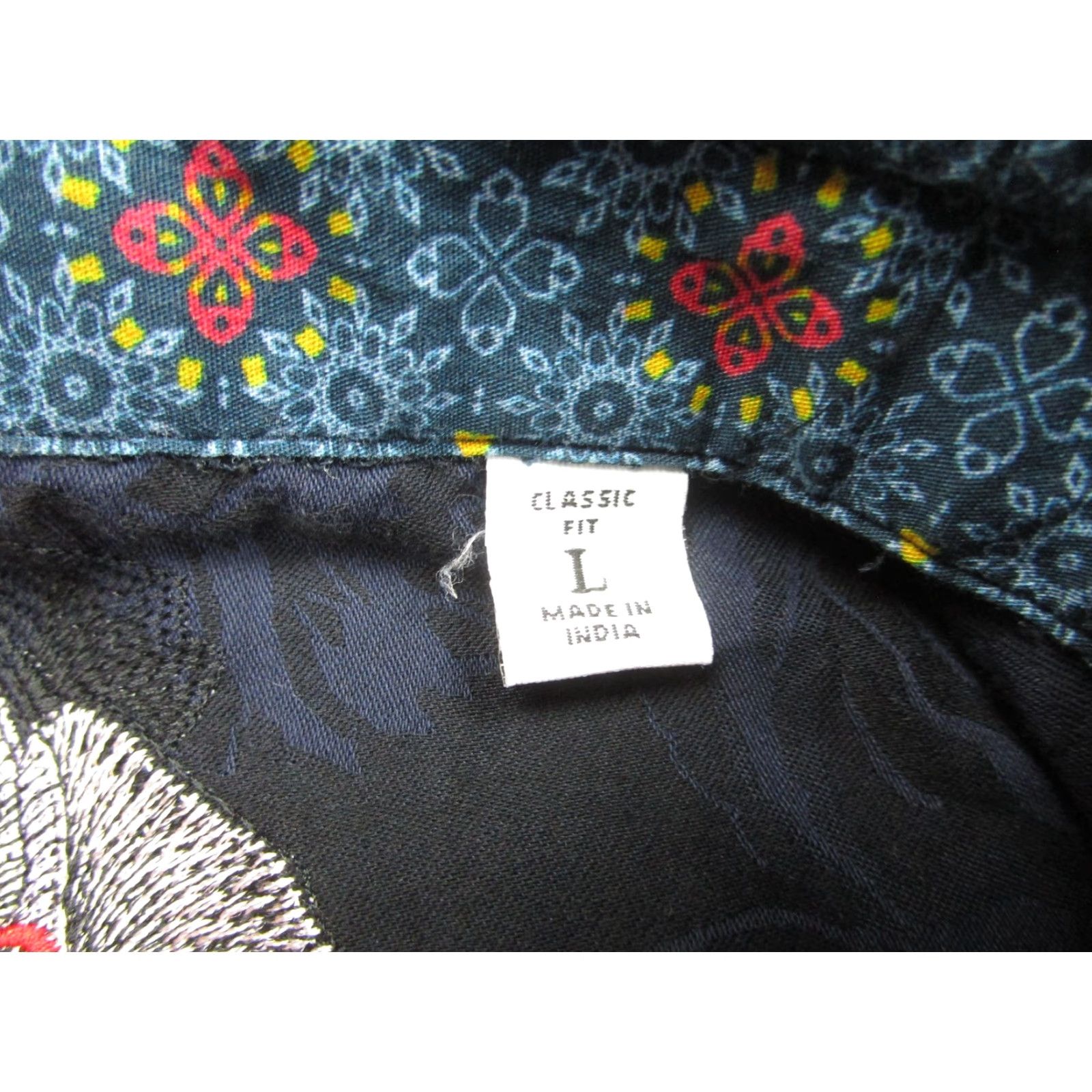 Robert Graham Robert Graham Shirt Mens Large Blue Floral Classic Fit Cotton Contrast Trim Size US L / EU 52-54 / 3 - 6 Thumbnail