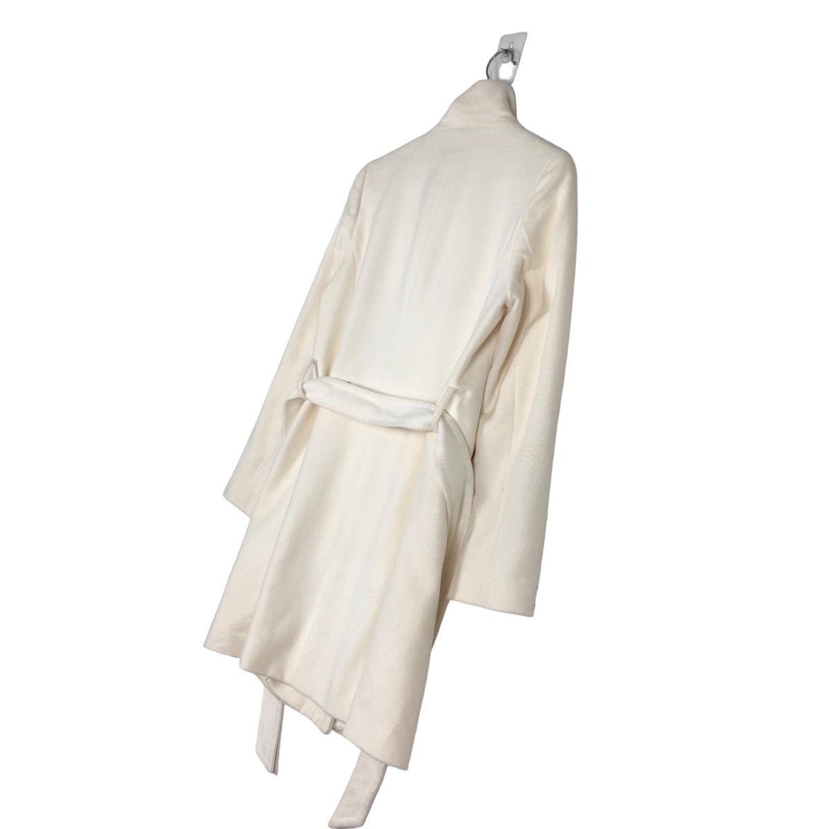 Japanese Brand 🔥Rich Pearl White Wool Long Jacket Ined Angora Japan Made Size US M / EU 48-50 / 2 - 10 Thumbnail