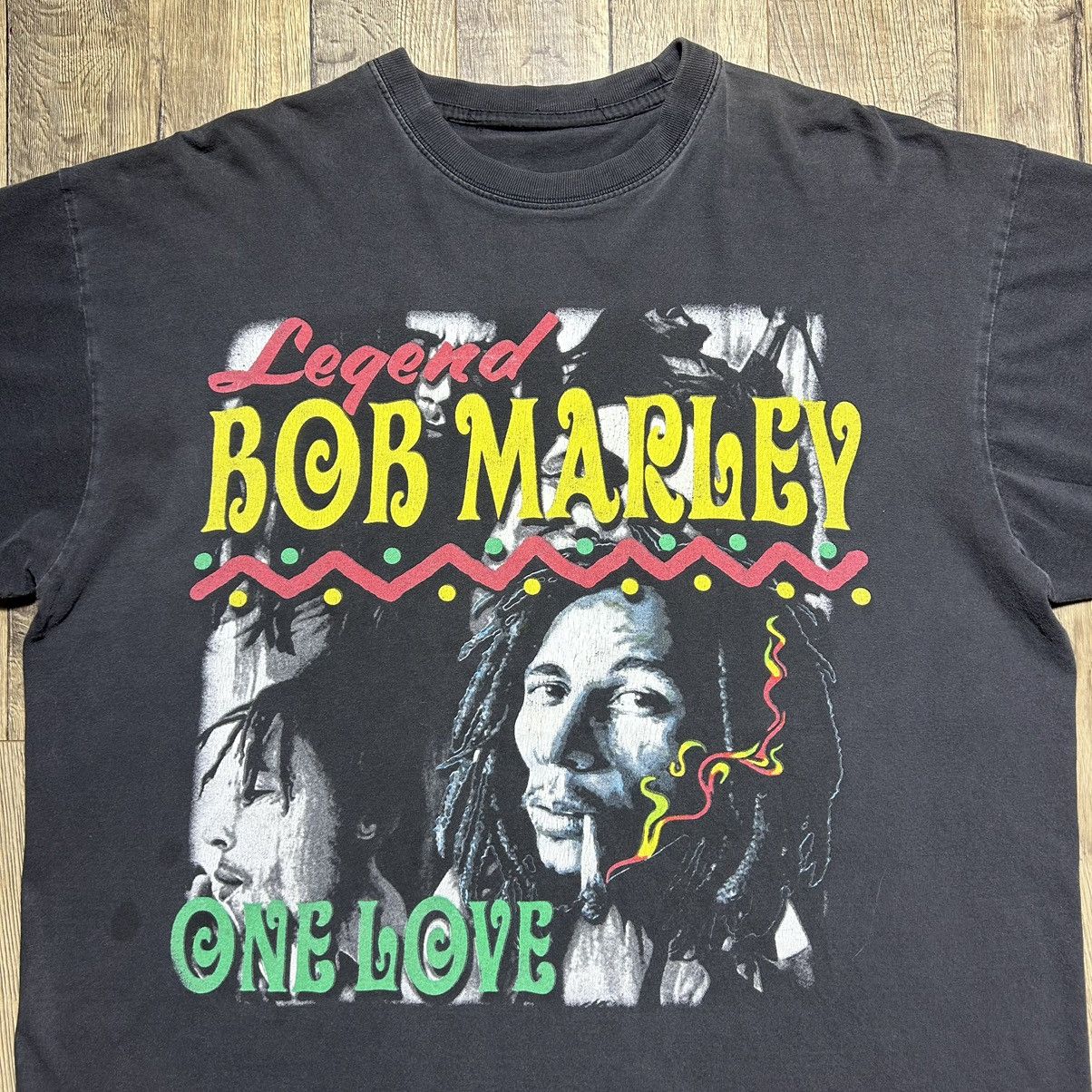 Bob Marley × Vintage Vintage 90s Bob Marley One Love Rap T Shirt Men’s XL Music Size US XL / EU 56 / 4 - 3 Thumbnail