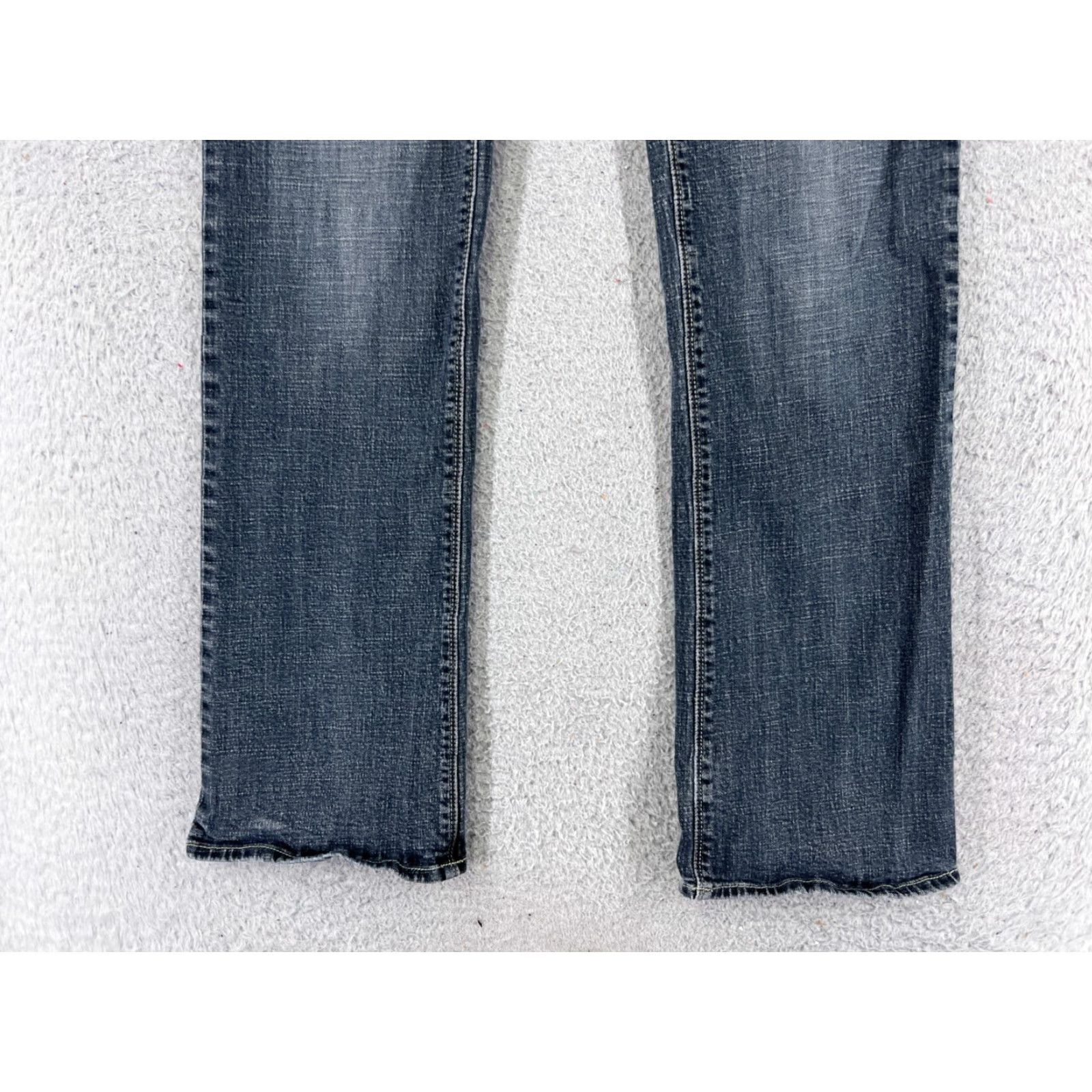 Guess G By Guess Jeans Womens Bootcut Denim Gray 29x30 Low Rise With Embellished Bling Logo Button Size 29" - 2 Thumbnail
