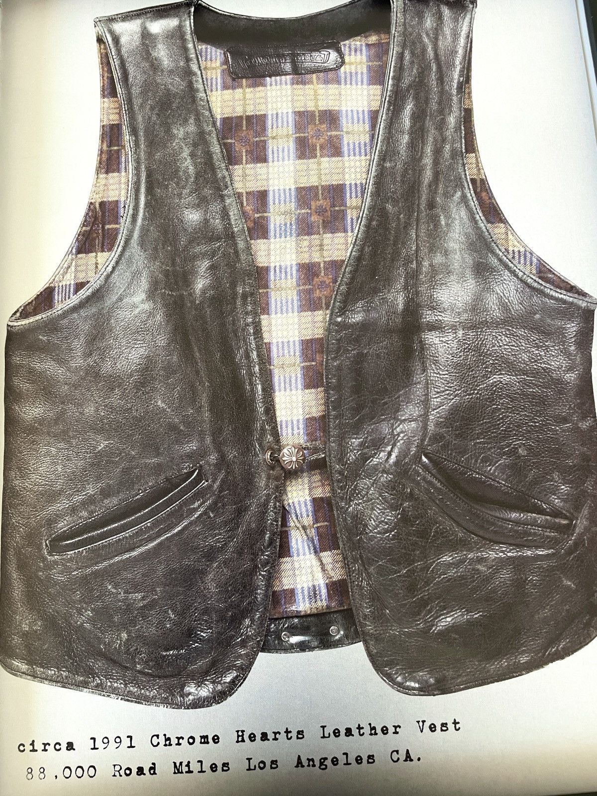 Chrome Hearts × Vintage Chrome Hearts vintage Leather Vest Poster framed 9x11 Size ONE SIZE - 2 Thumbnail