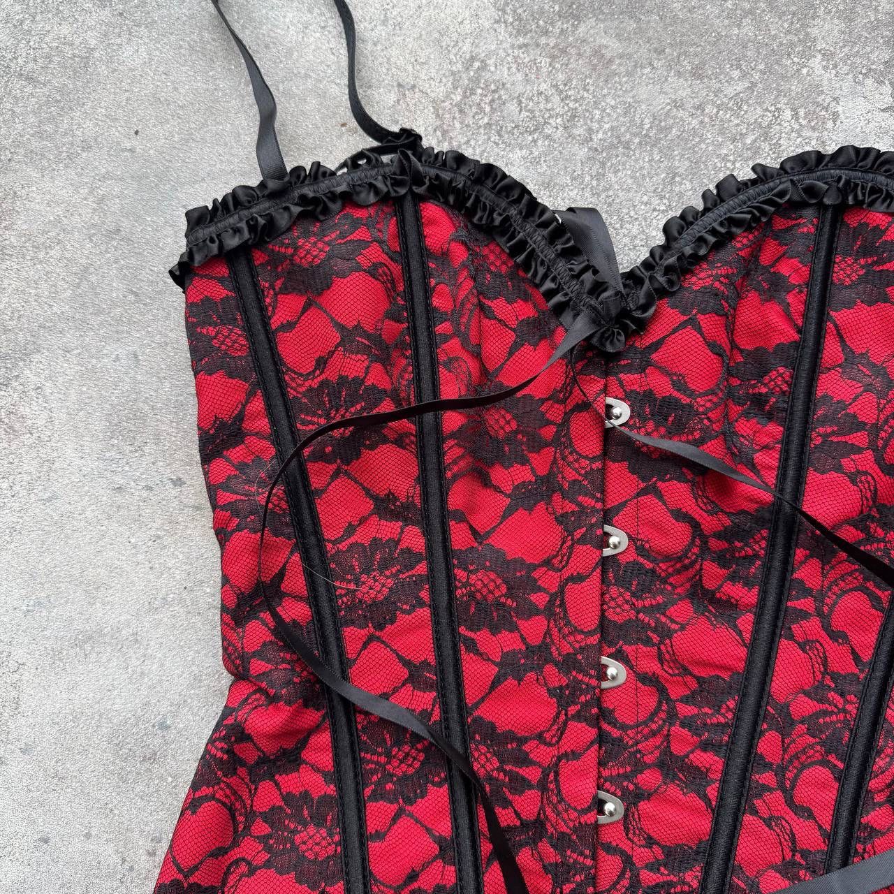 20471120 × Vintage Super Sexy Glam 2000’s Vintage Corset Size M / US 6-8 / IT 42-44 - 4 Thumbnail