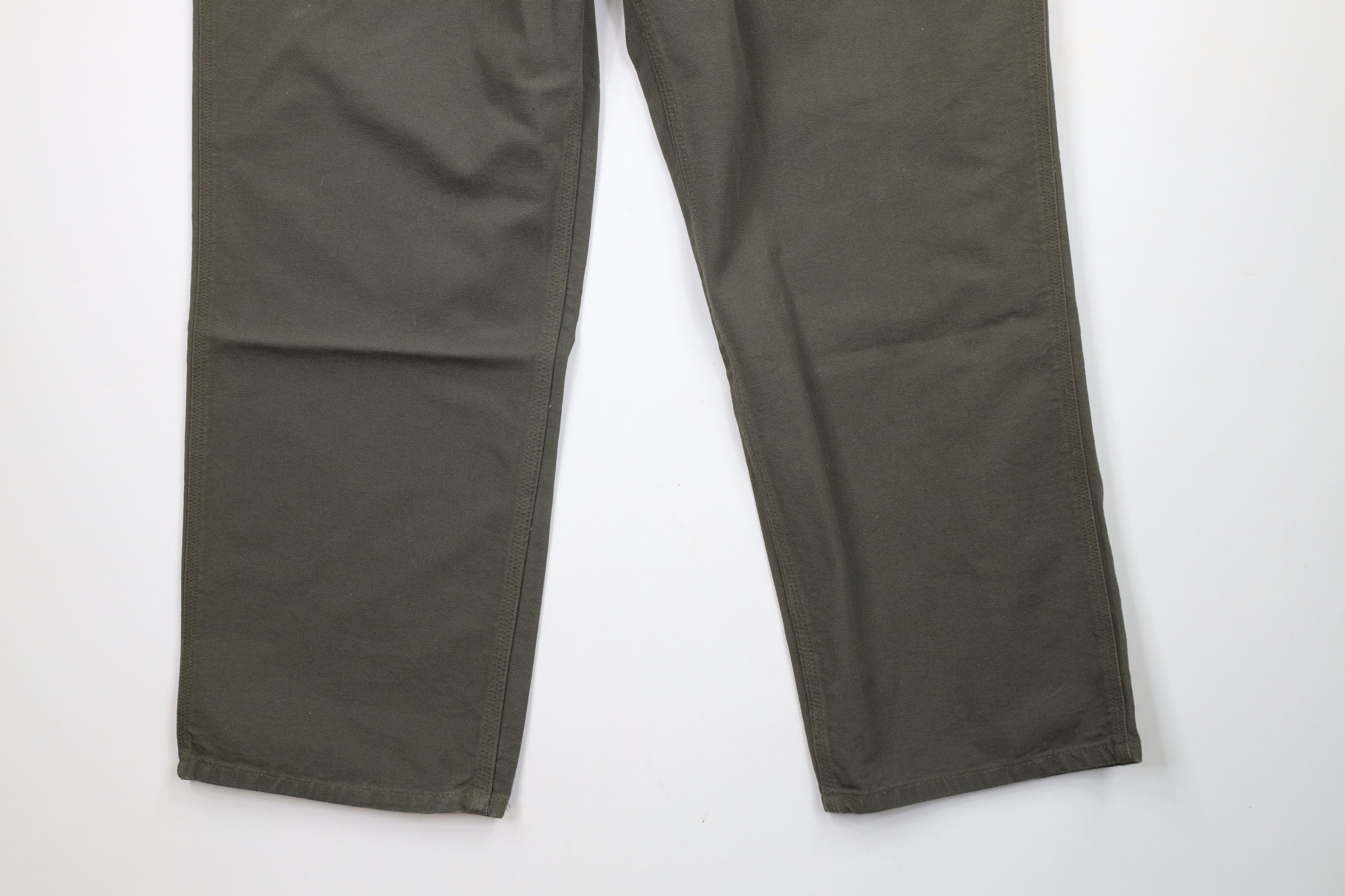 Carhartt × Vintage Vintage Carhartt Wide Leg Original Dungaree Pants Moss Green Size US 42 / EU 58 - 4 Thumbnail