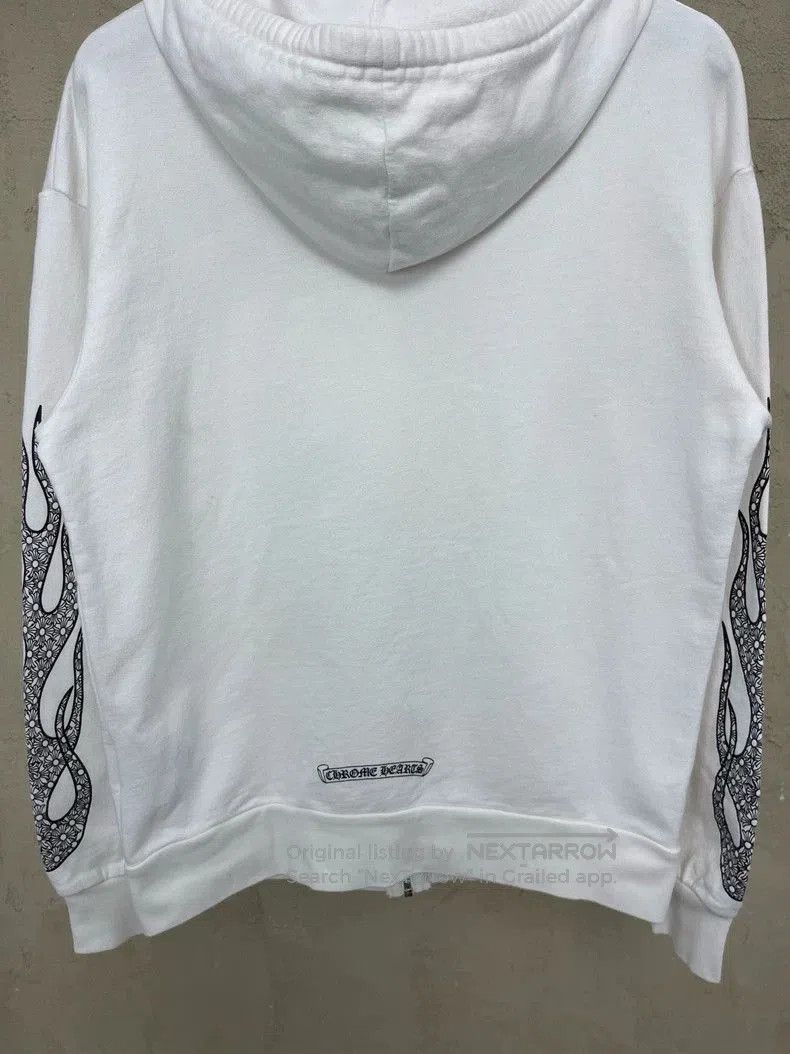 Chrome Hearts Chrome Hearts White Flame Zip-Up Hoodie- Size US S / EU 44-46 / 1 - 4 Thumbnail