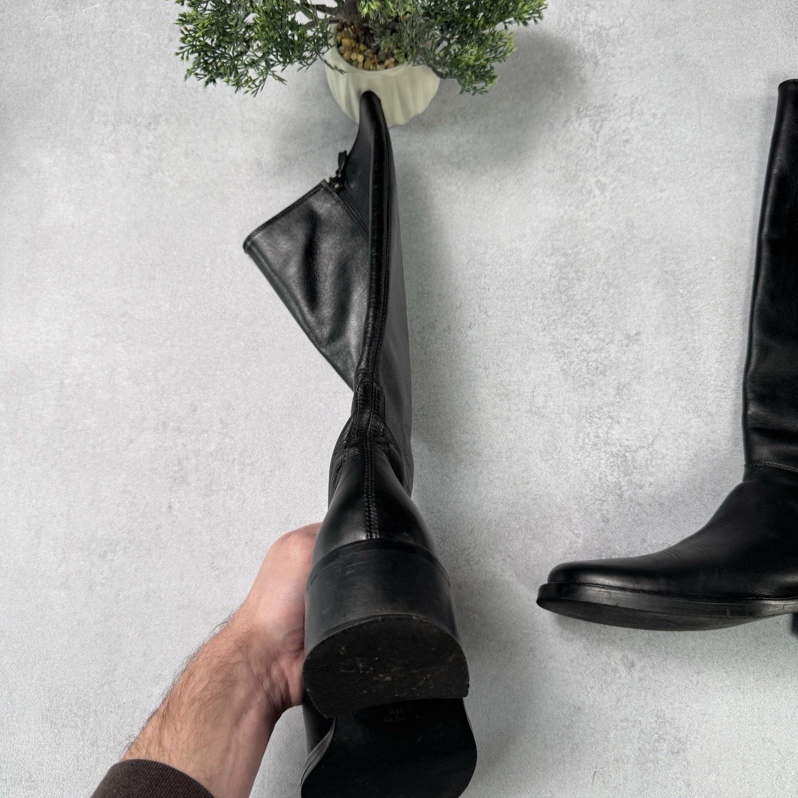 Max Mara MAX MARA Leather Women High Black boots Black Size 38 US 8 Size US 8 / IT 38 - 10 Thumbnail