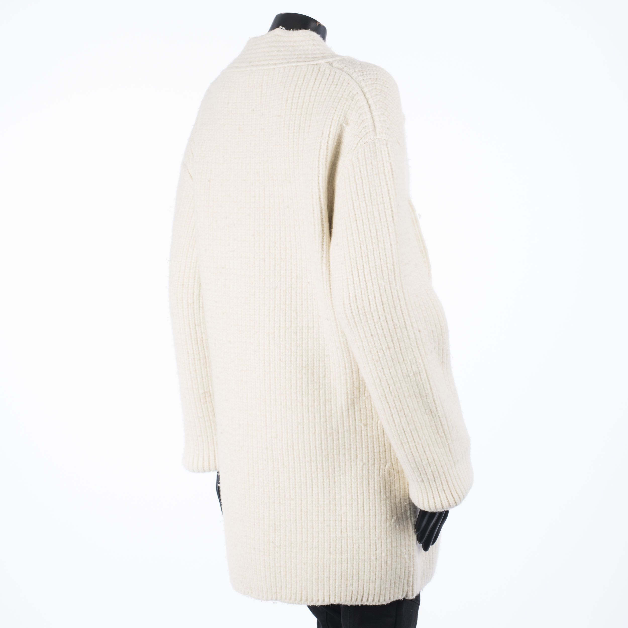 Bottega Veneta Oversized Cardigan in Thick Felted Ribbed Knit Cashmere Size XS / US 0-2 / IT 36-38 - 6 Thumbnail
