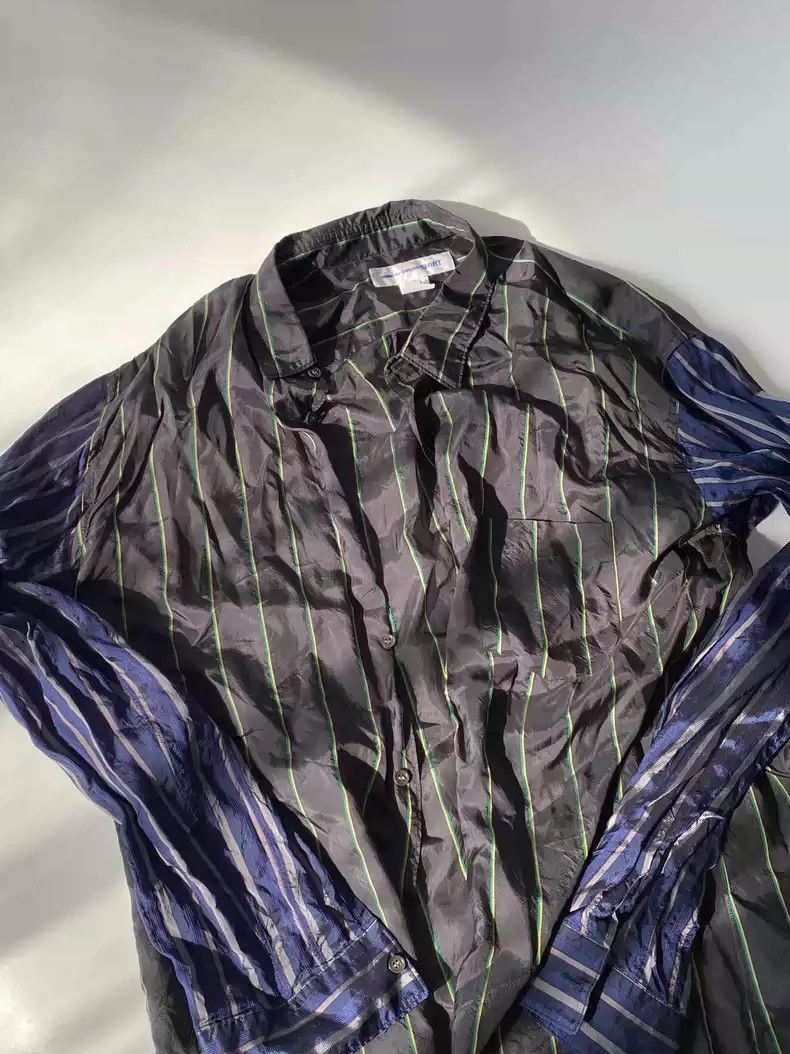 Comme des Garcons Comme des Garcons comme des garcons spliced striped shirt- Size US XL / EU 56 / 4 - 2 Thumbnail