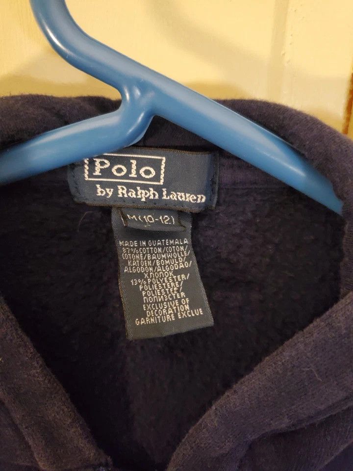Polo Ralph Lauren Polo Ralph Lauren Hoodie Kids 10/12 Blue Zip Sweatshirt Size US XXS / EU 40 - 4 Thumbnail