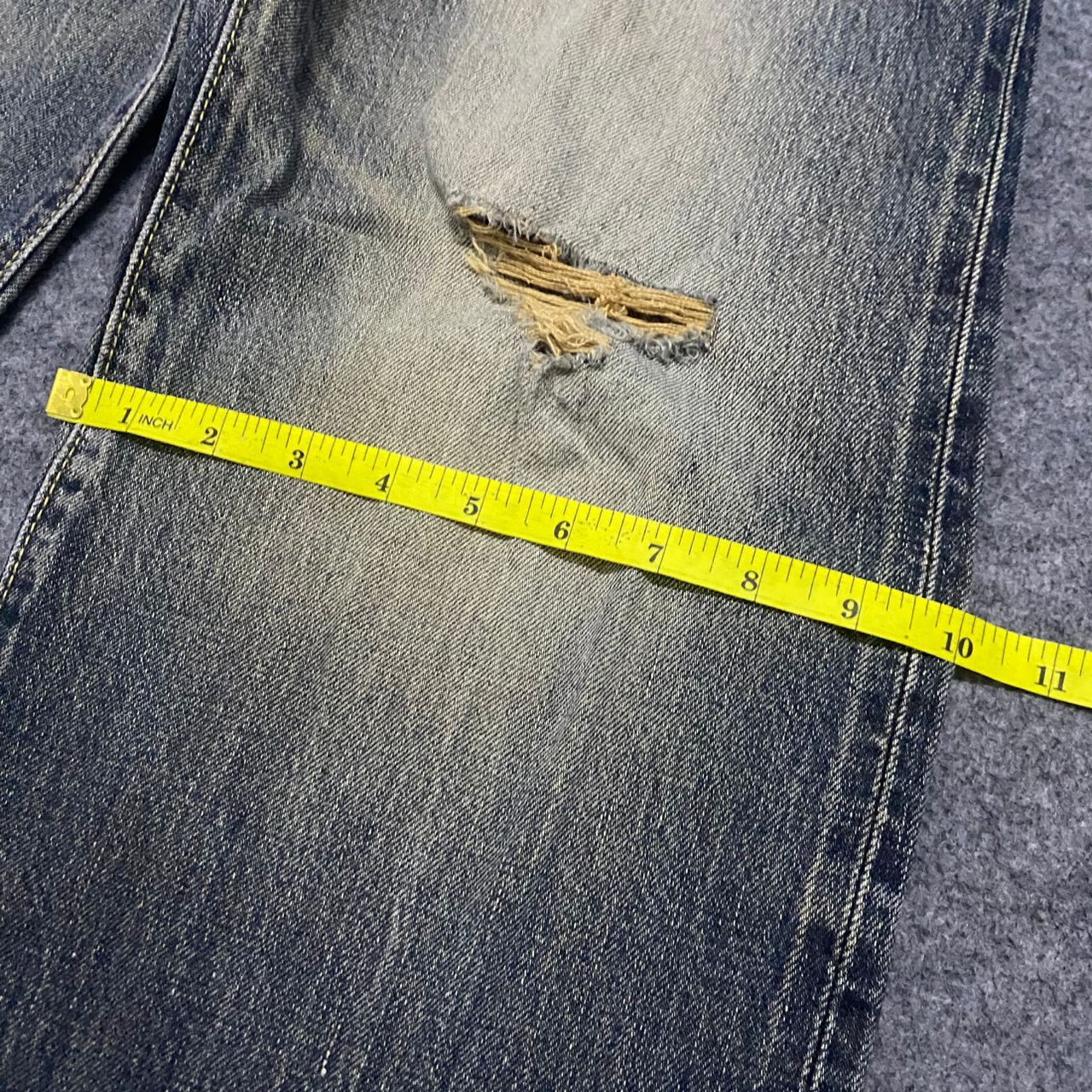 Edwin Vintage Edwin 505 Selvegde Redline Distressed Denim Size US 33 - 9 Thumbnail