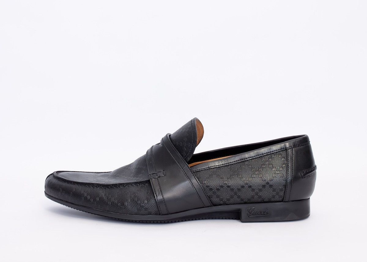 Gucci GUCCI Diamante Calfskin Mens Driver Loafers Size: US 8 Size US 9 / EU 42 - 3 Thumbnail