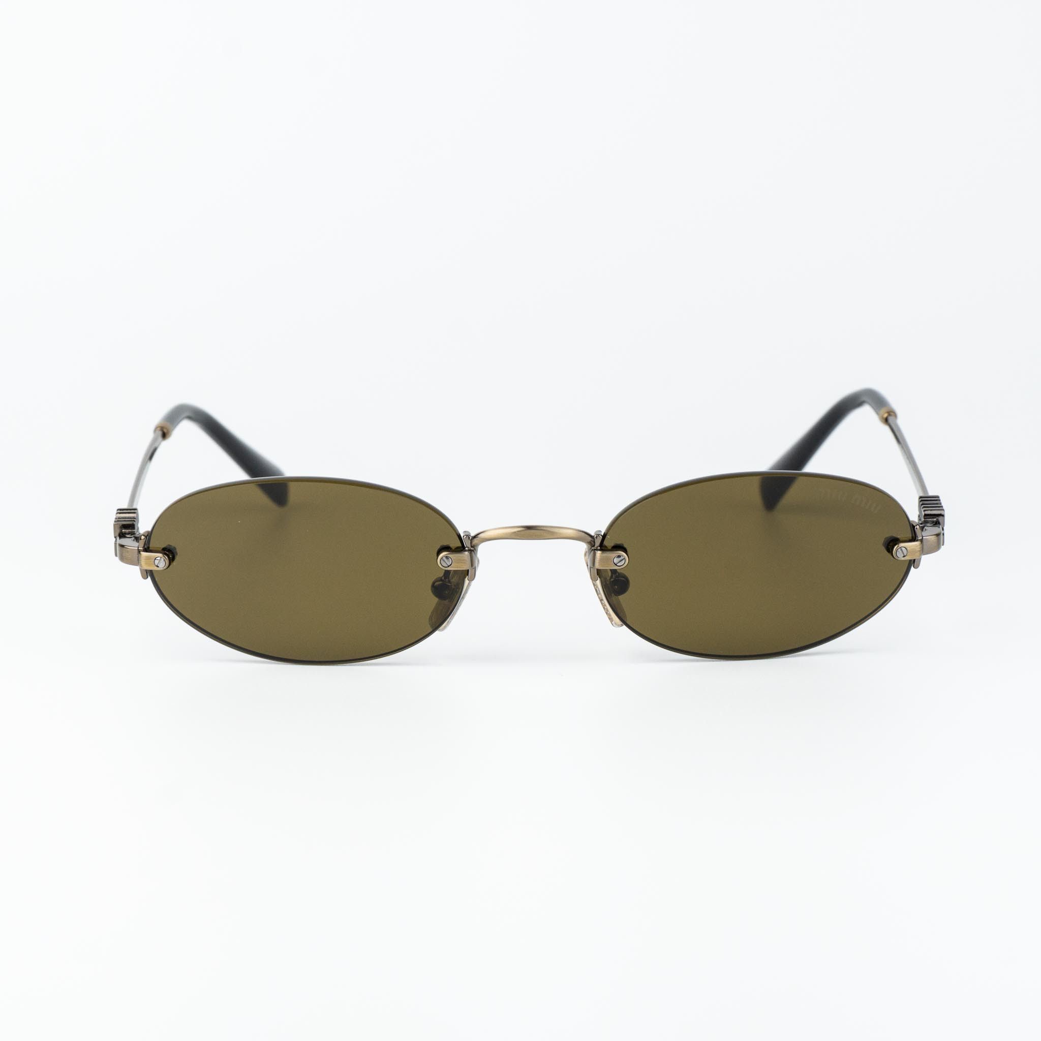 Miu Miu Miu Miu Women Sunglasses Oval MUA54S 26C09Z NEW AUTHENTIC Size ONE SIZE - 2 Thumbnail