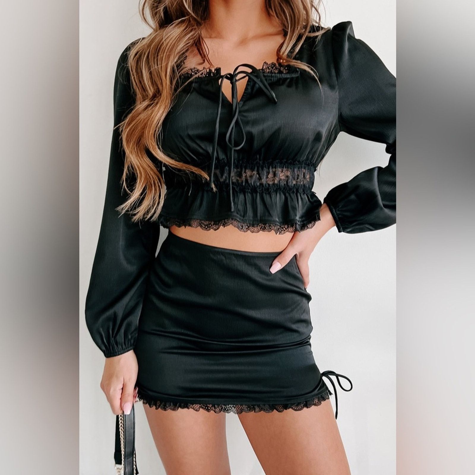 Other Isalis Day Of Gratitude Two Piece Skirt Set (Black) S Size S / US 4 / IT 40 - 1 Thumbnail