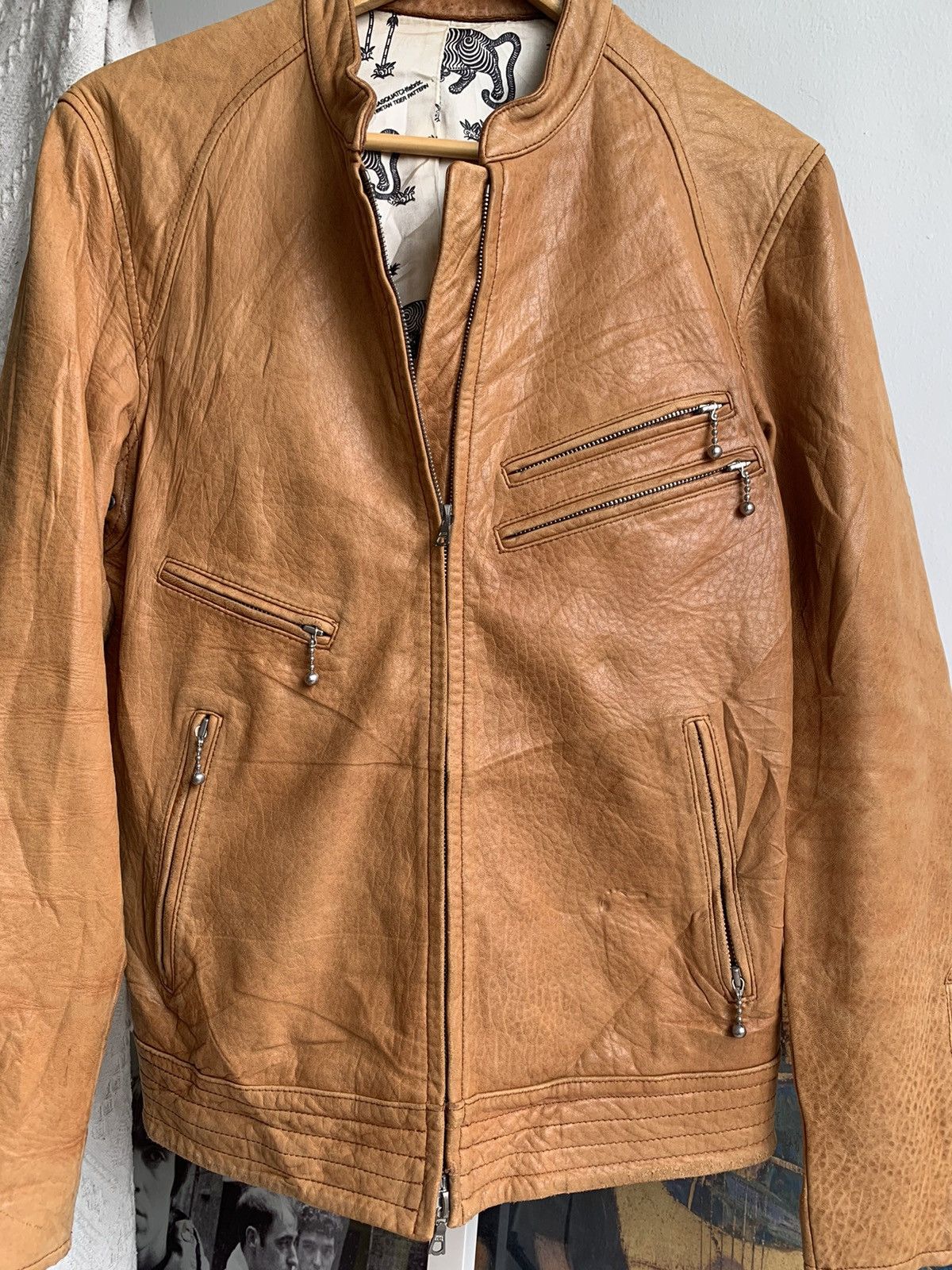 Sasquatchfabrix SasquatchFabrix Tibetan Tiger Motorcycle Leather Jacket Size US M / EU 48-50 / 2 - 2 Thumbnail