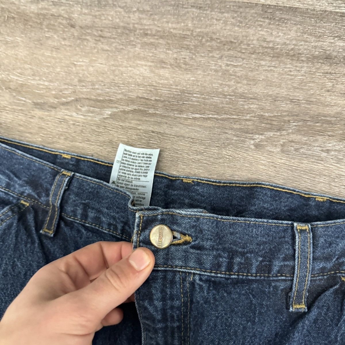 Carhartt × Vintage Essential Vintage y2k Carhartt wide leg navy blue jeans Size US 36 / EU 52 - 5 Thumbnail