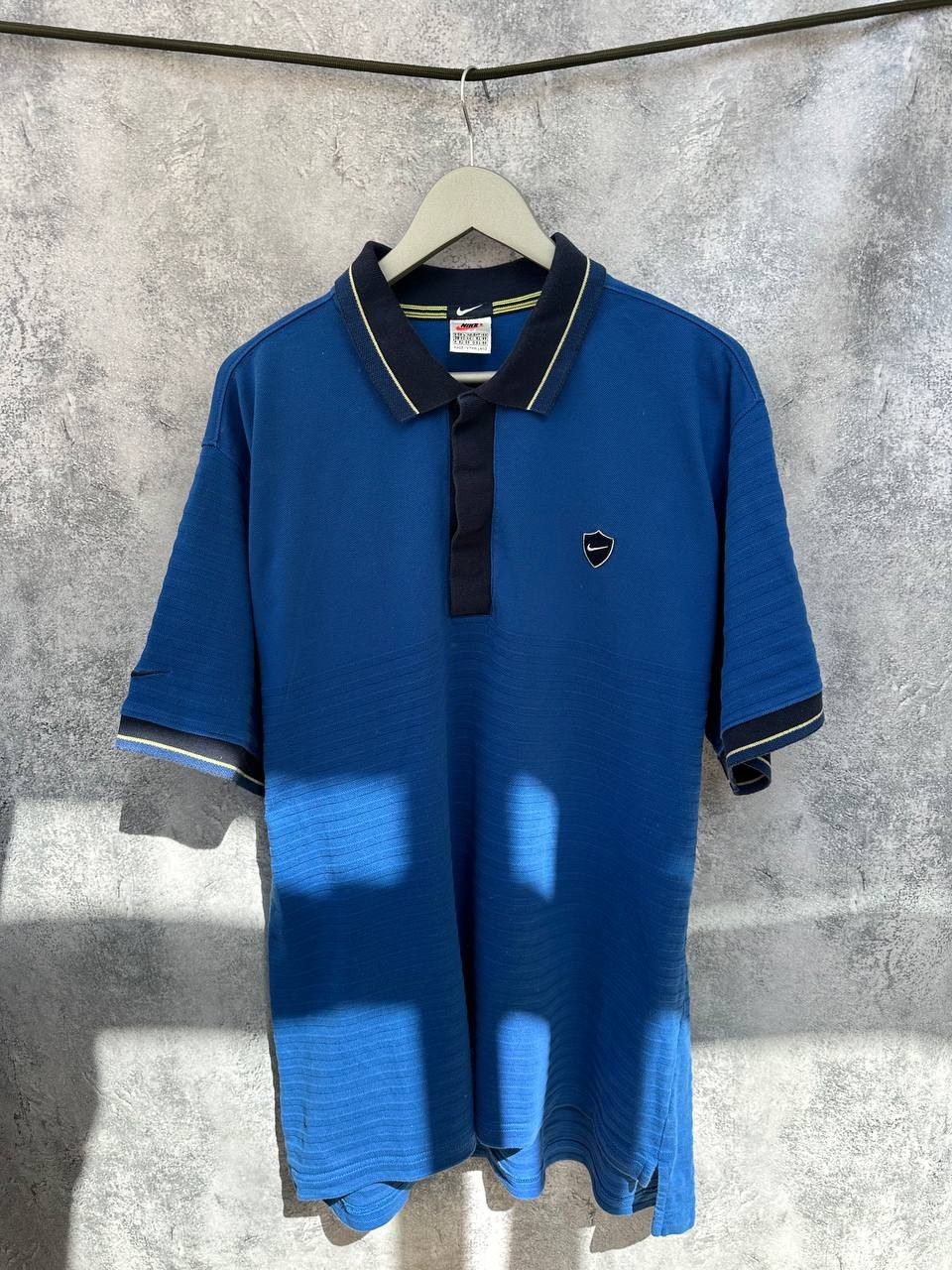 Nike Nike Vintage 90s Striped Polo T-Shirt Blue Short Sleeve Size US L / EU 52-54 / 3 - 1 Thumbnail