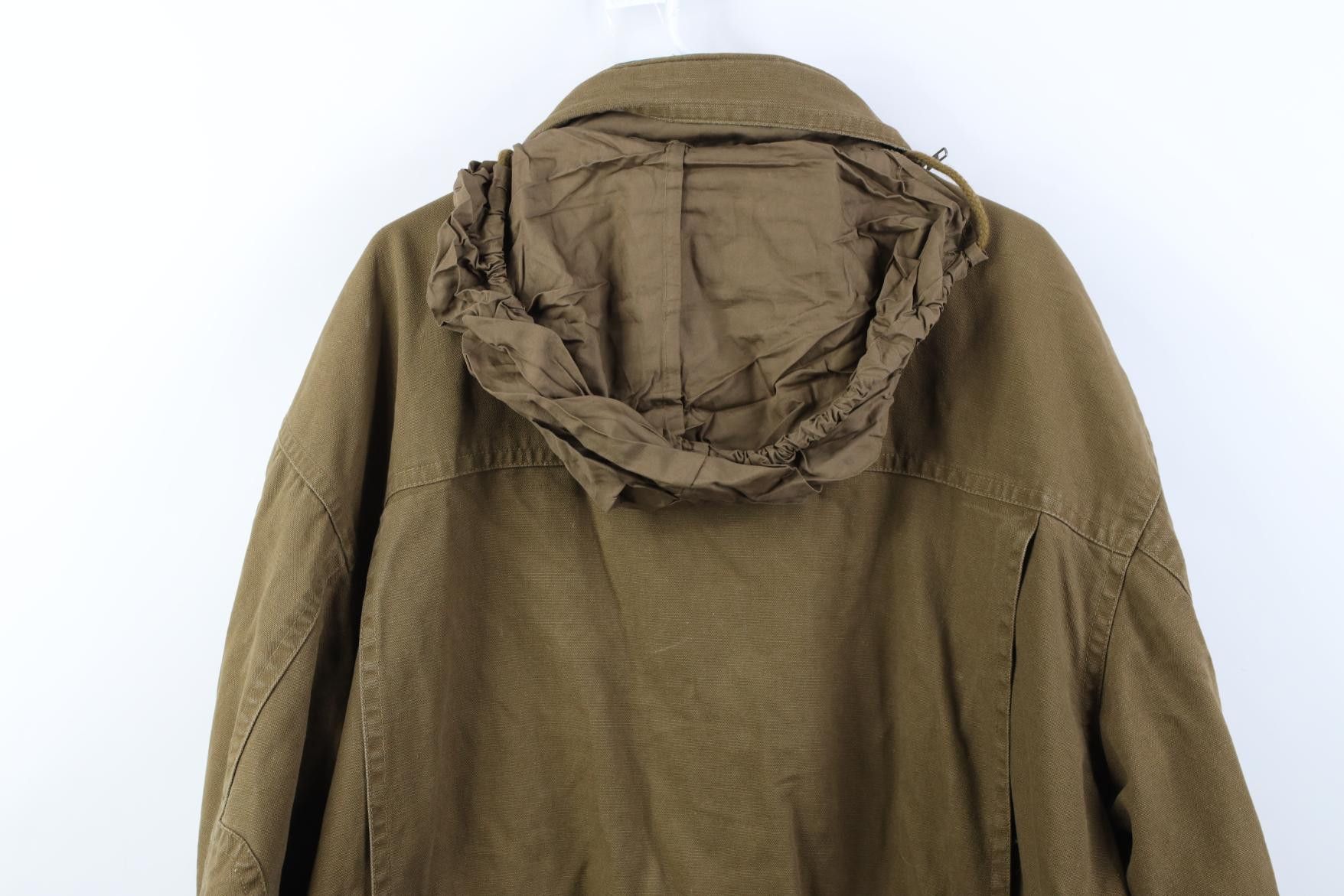 Vintage Vintage 90s Streetwear Lined Hooded Canvas Chore Jacket Size US XL / EU 56 / 4 - 17 Thumbnail