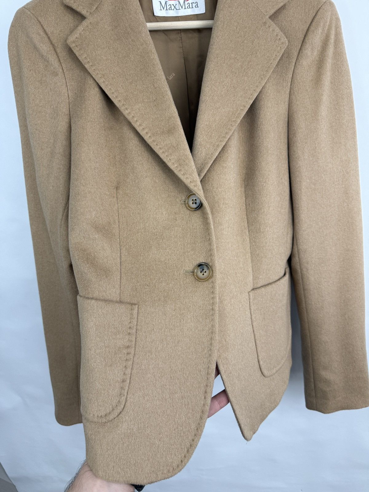Max Mara 🇮🇹 Vintage Max Mara Camel Hair Blazer Jacket Made in Italy Size XL / US 12-14 / IT 48-50 - 7 Thumbnail