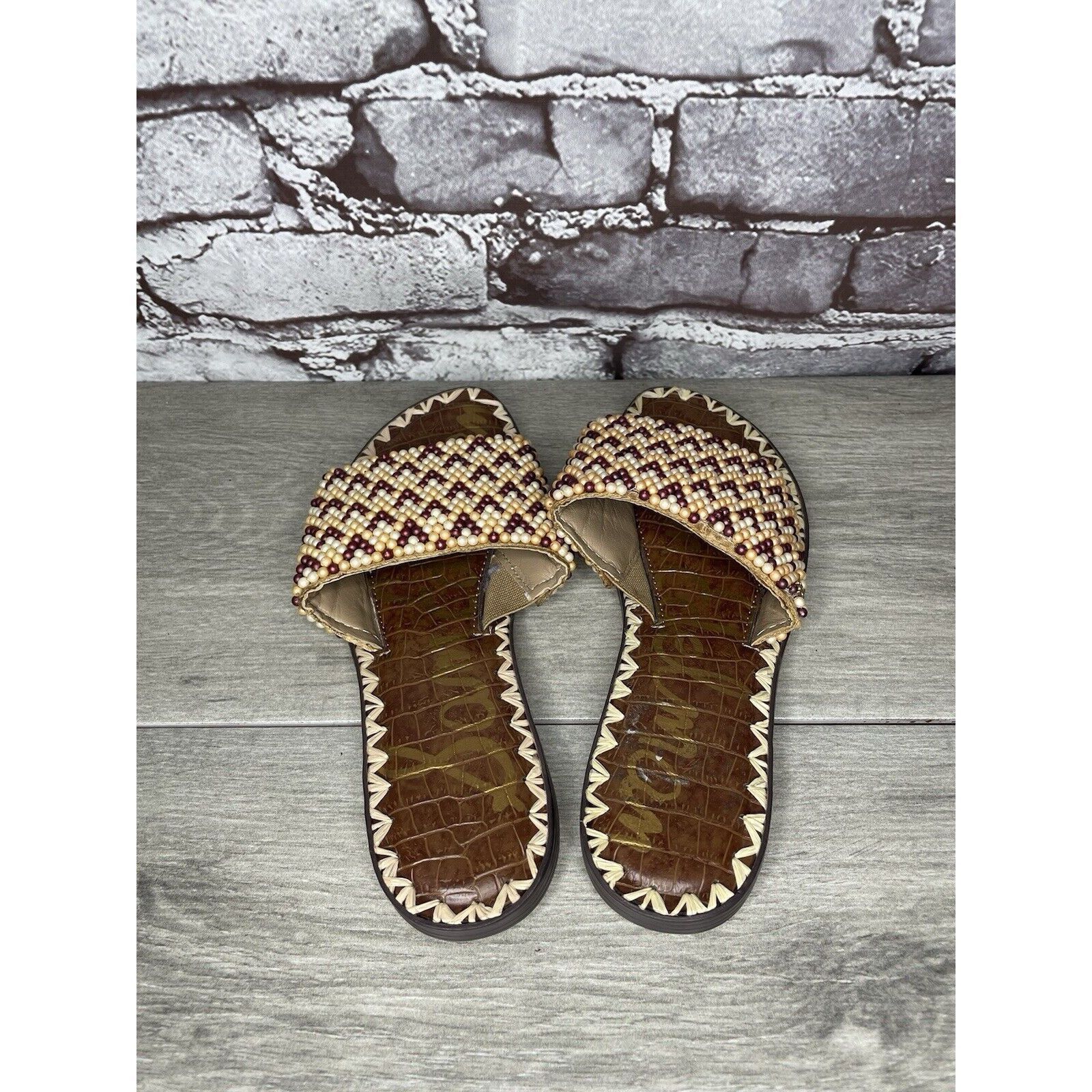 Sam Edelman Sam Edelman Gunner 3 Peach Pearl Beaded Multi Sandals Women’ Size US 6.5 / IT 36.5 - 6 Thumbnail
