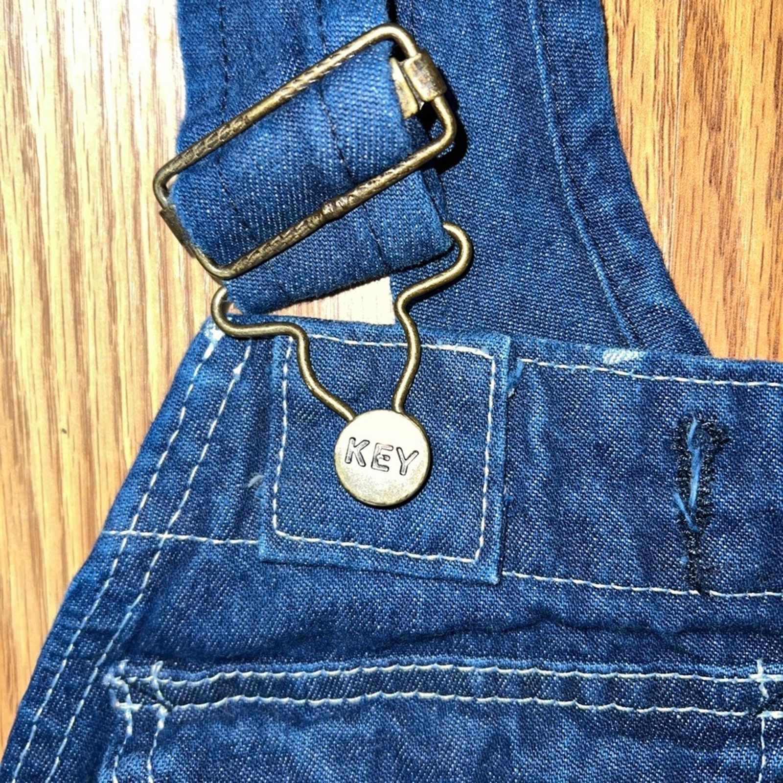 Vintage Funky Vintage KEY Imperial Denim Overalls! Size 34" / US 12 / IT 48 - 4 Thumbnail