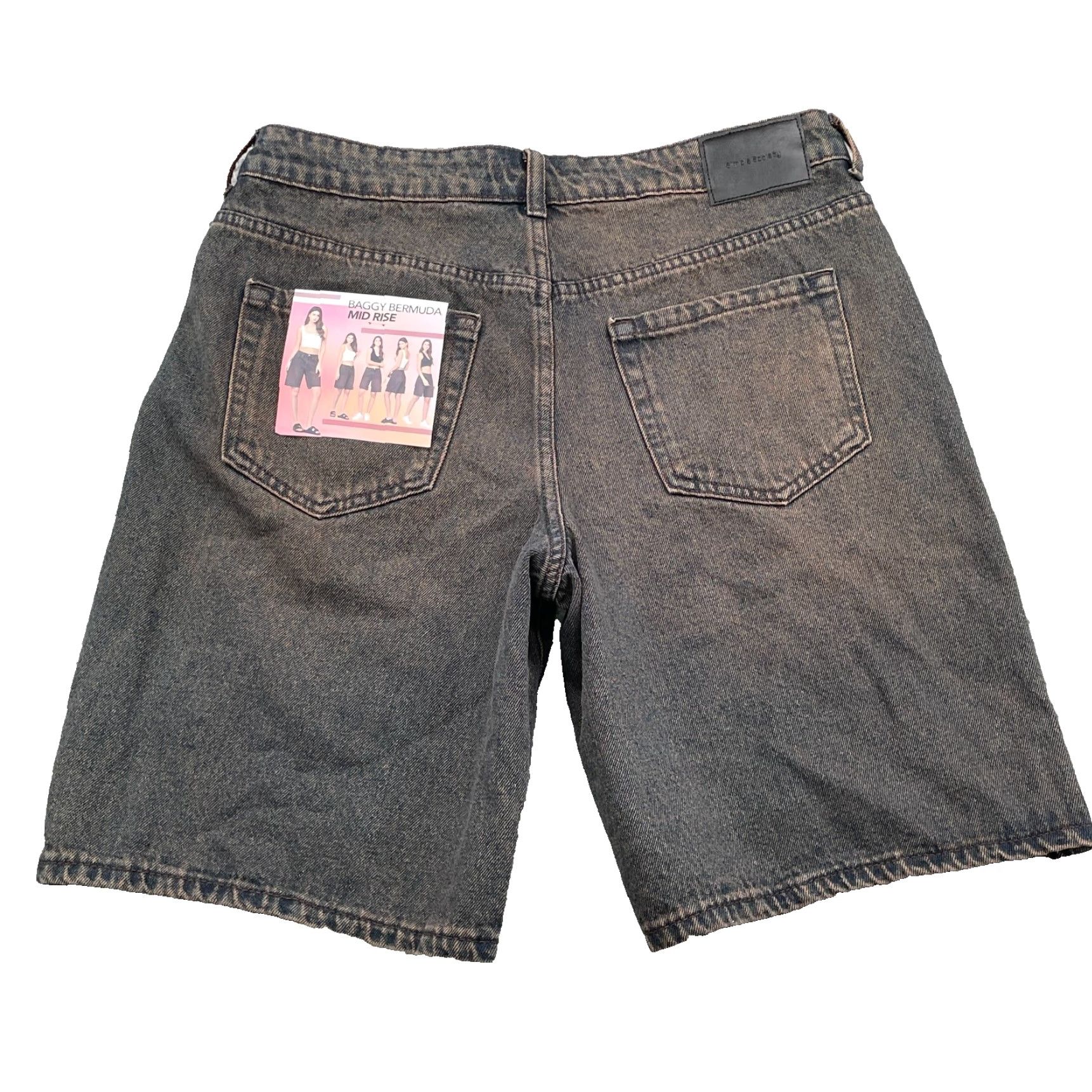 Vintage VINTAGE Simple Society Baggy Bermuda Jorts 9 Dirty Wash Skater Y2k Grunge Streetwear 90s Shirt Womens 32 Blue Denim 90s Y2K Tr Size ONE SIZE - 2 Thumbnail